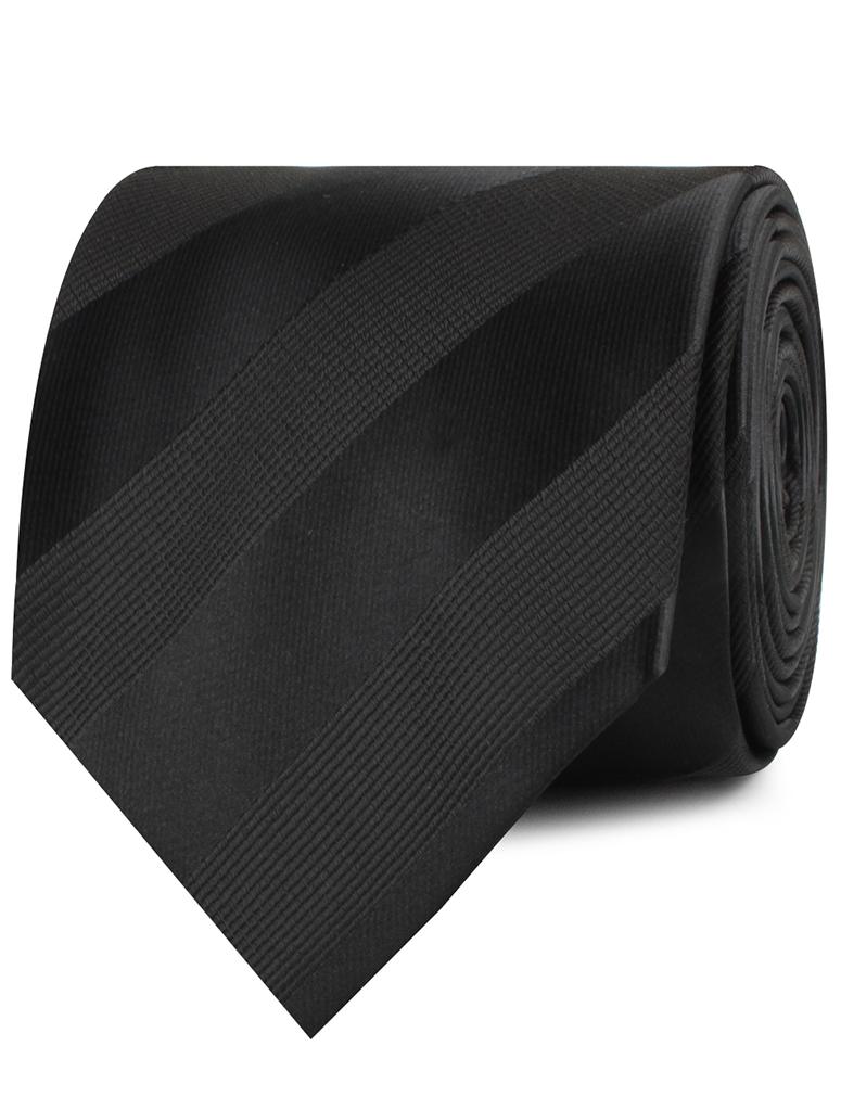 Sinatra Black Striped Necktie