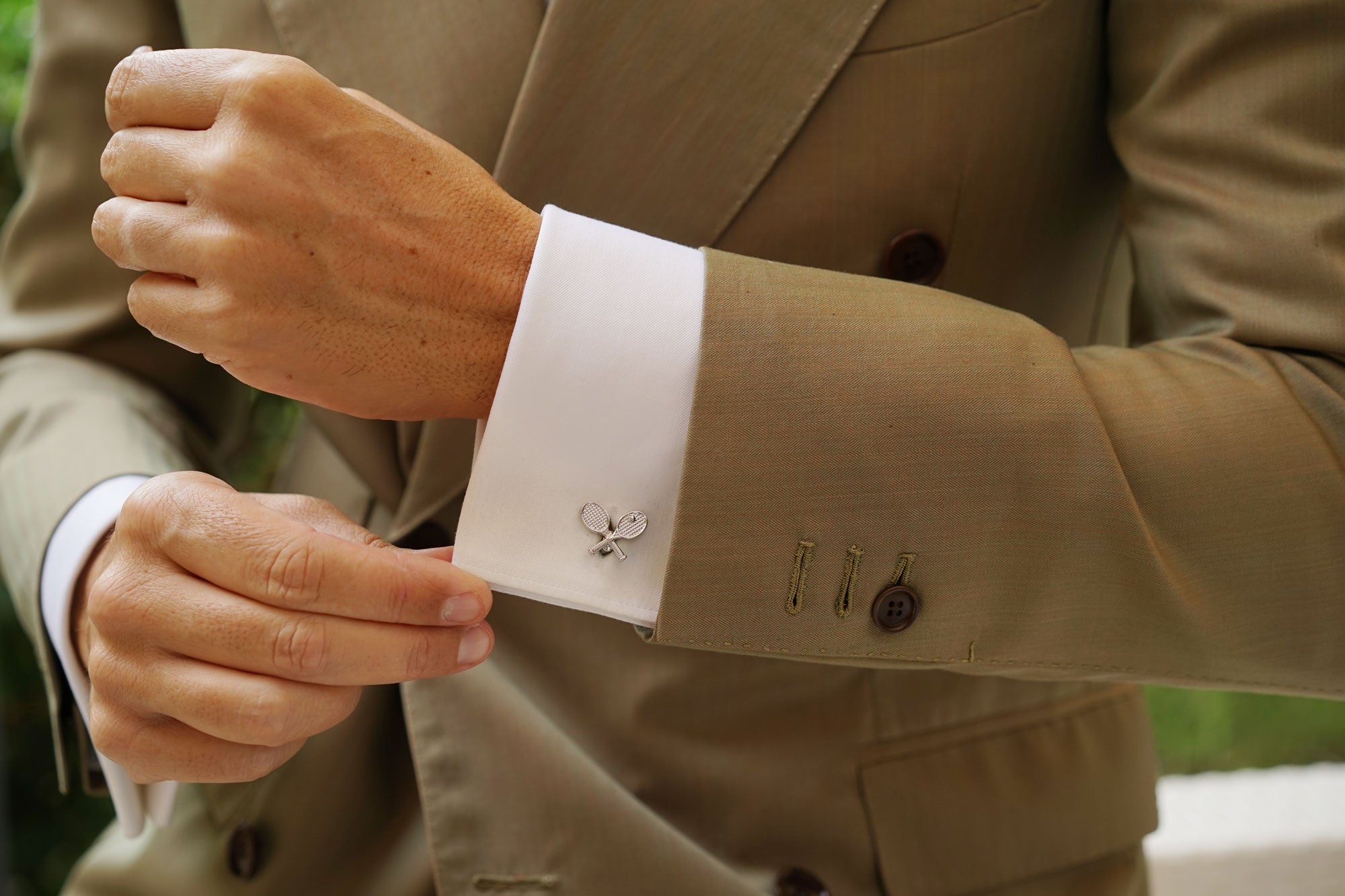 Tennis Racquet Cufflinks