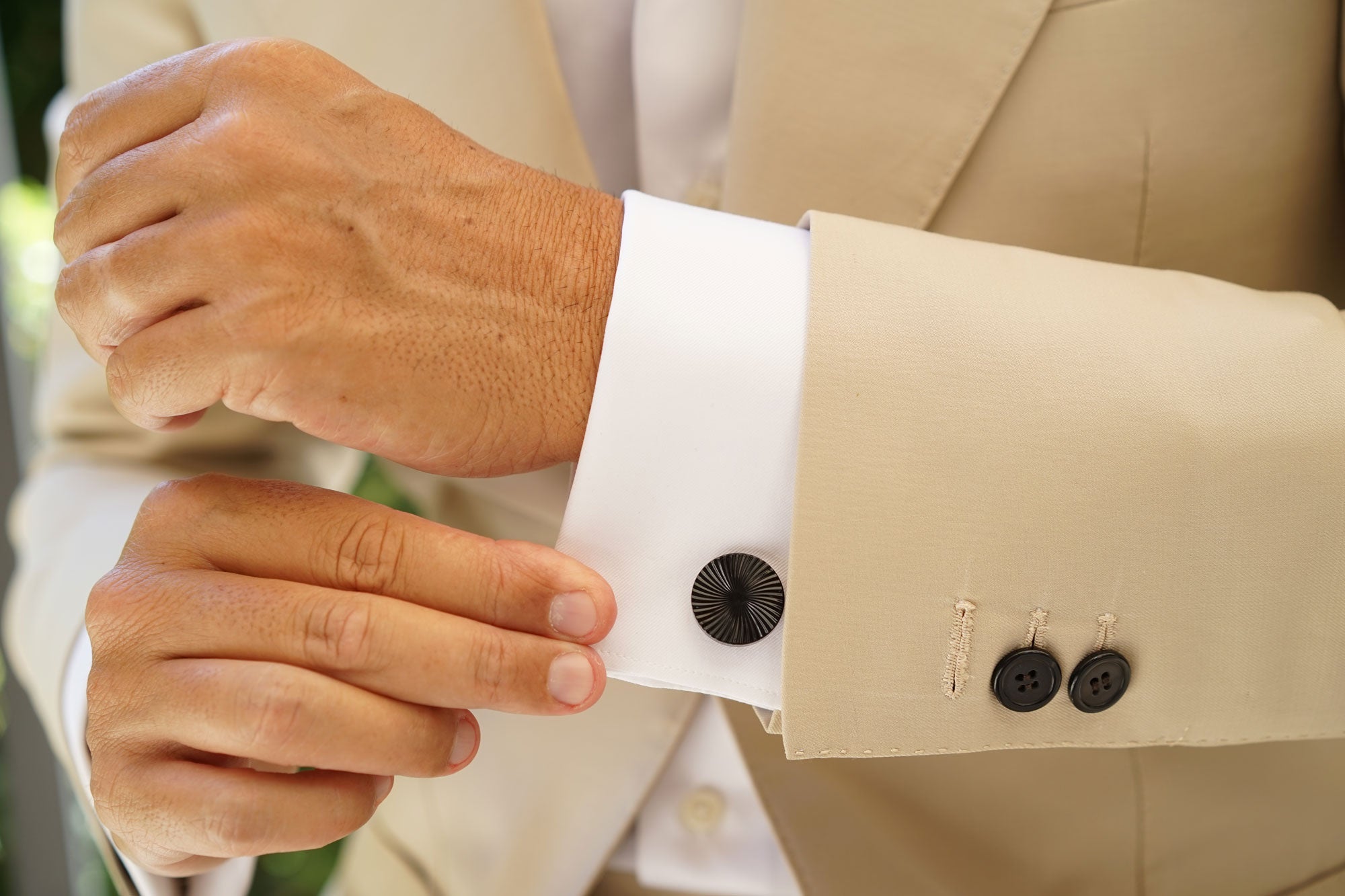 Mr Dent Black Cufflinks