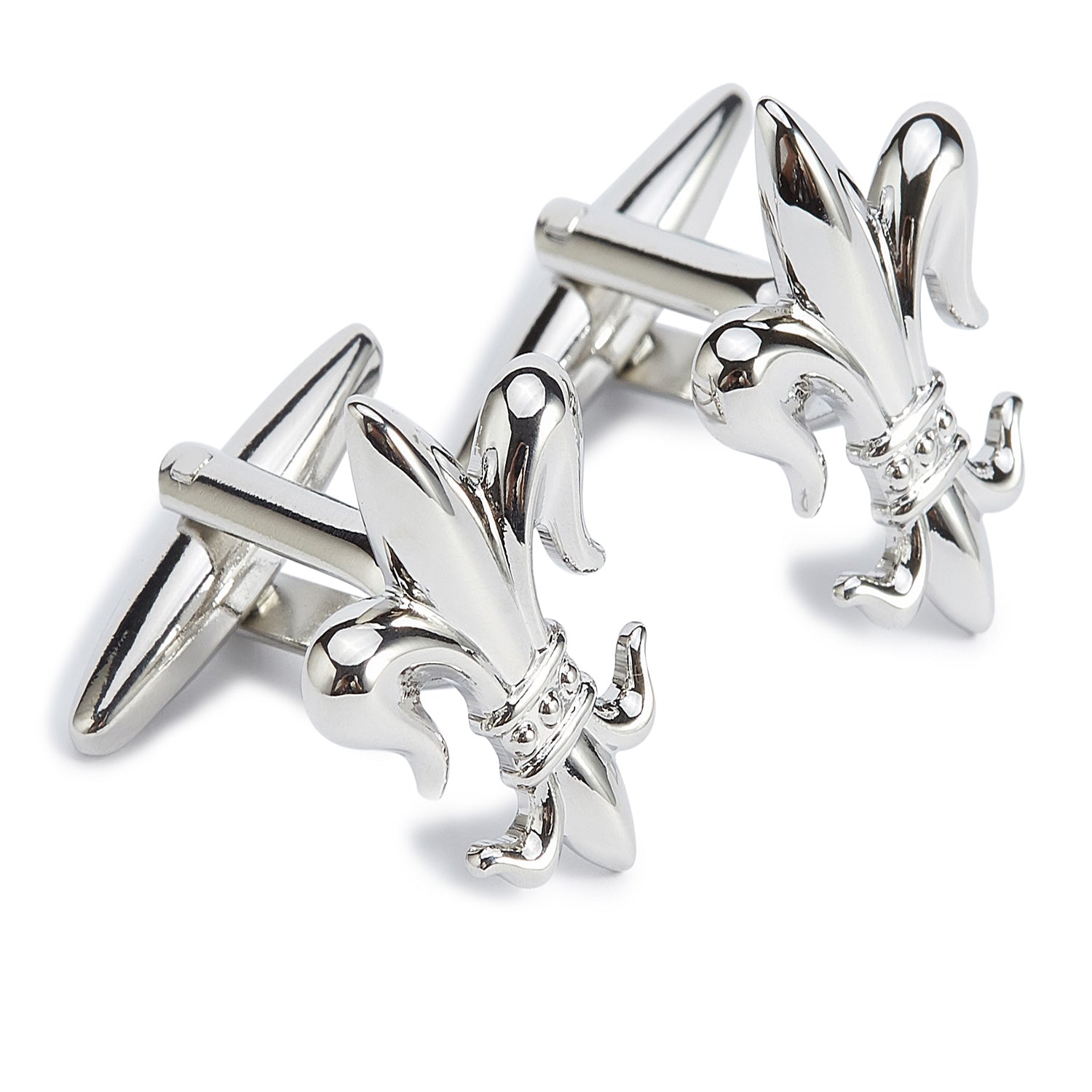 Fleur De Lis Silver Cufflinks