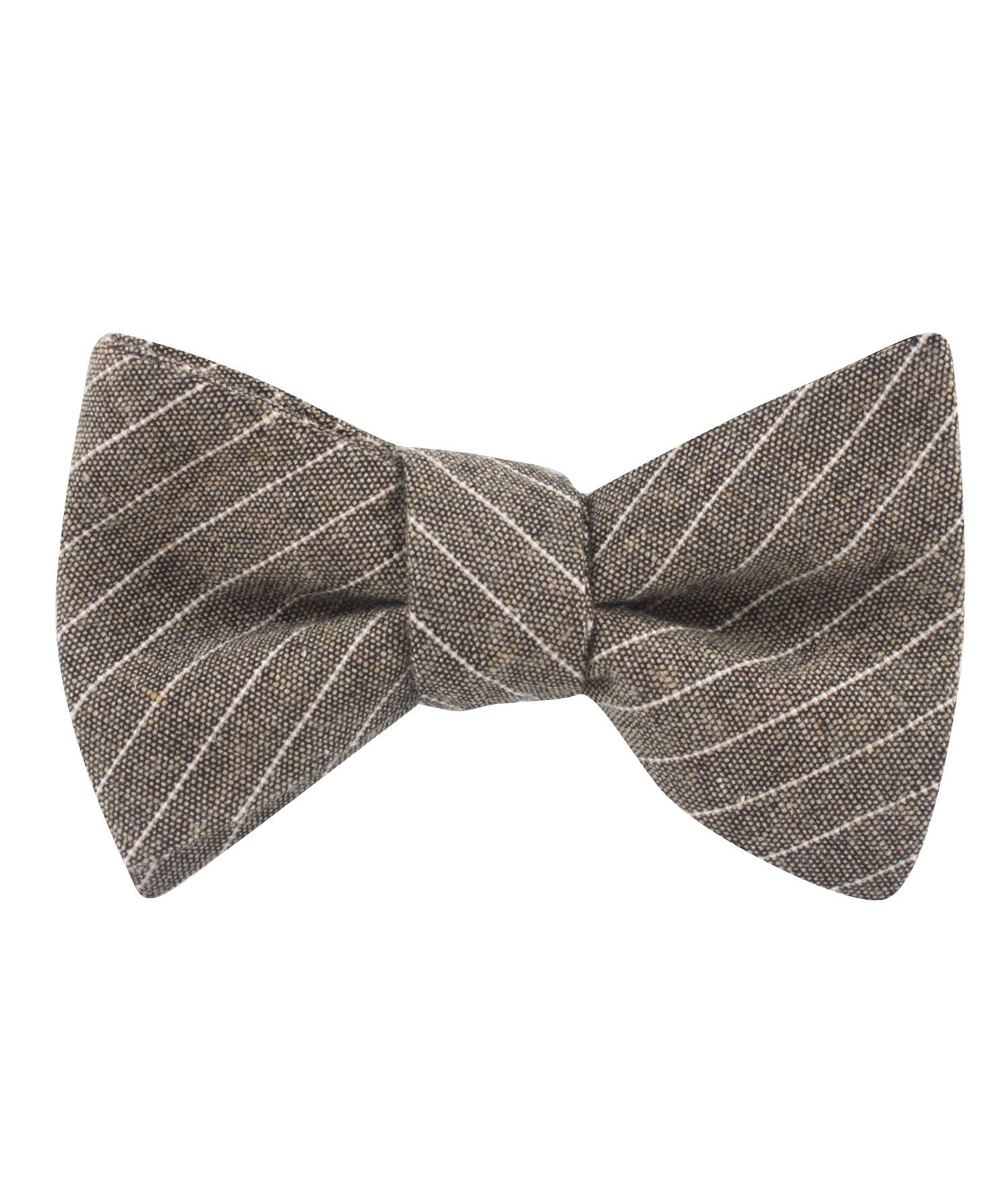 Sandman Linen Pinstripe Self Bow Tie