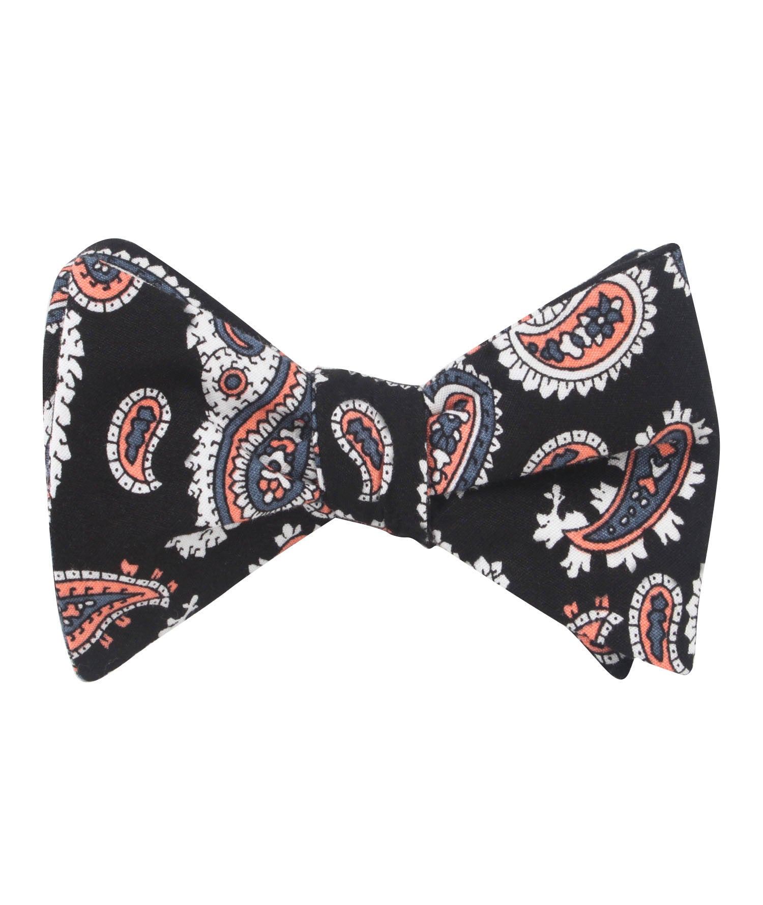 Levanzo Coral Paisley Self Bow Tie