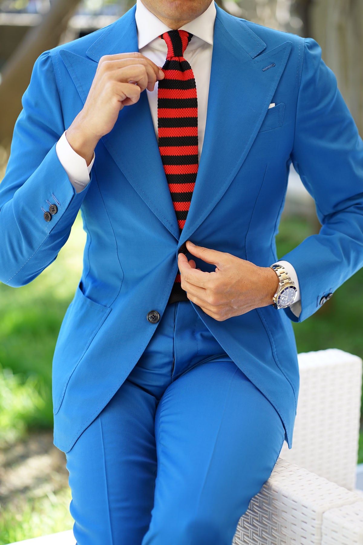 Redford Black & Red Knitted Tie