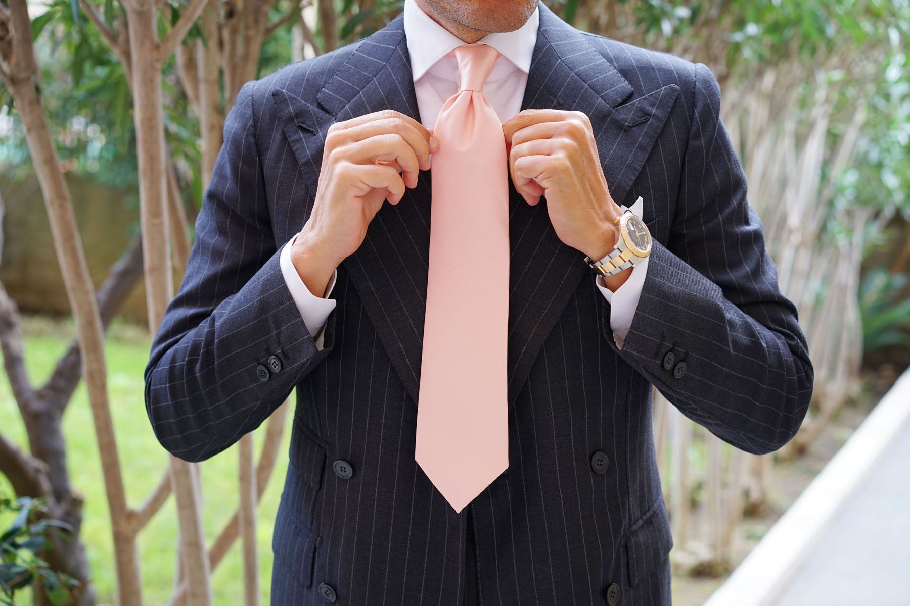 Peach Grain Necktie