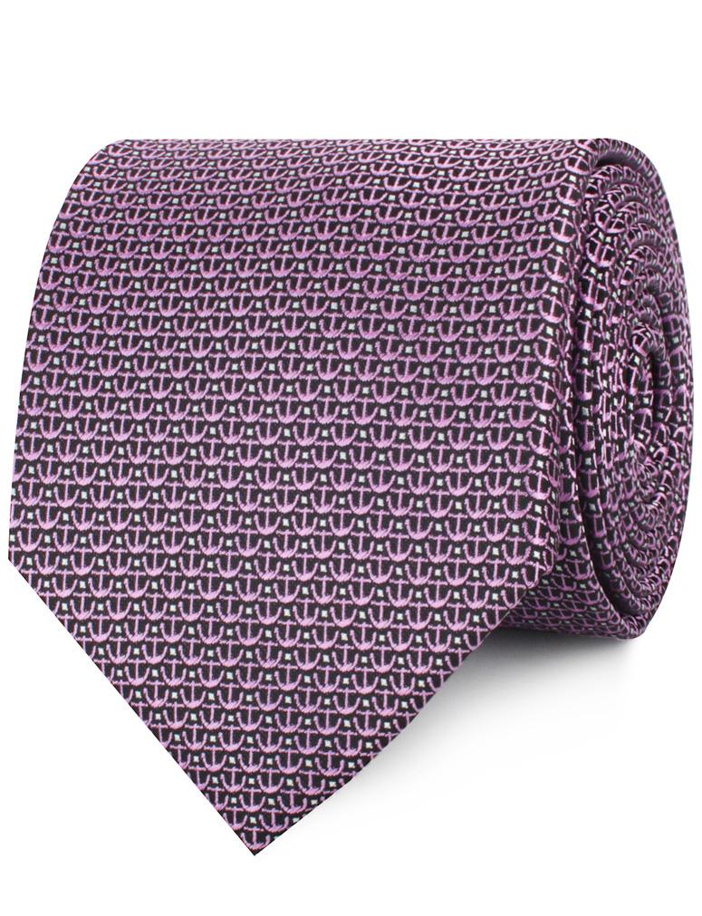 The Abacos Pink Anchor Necktie