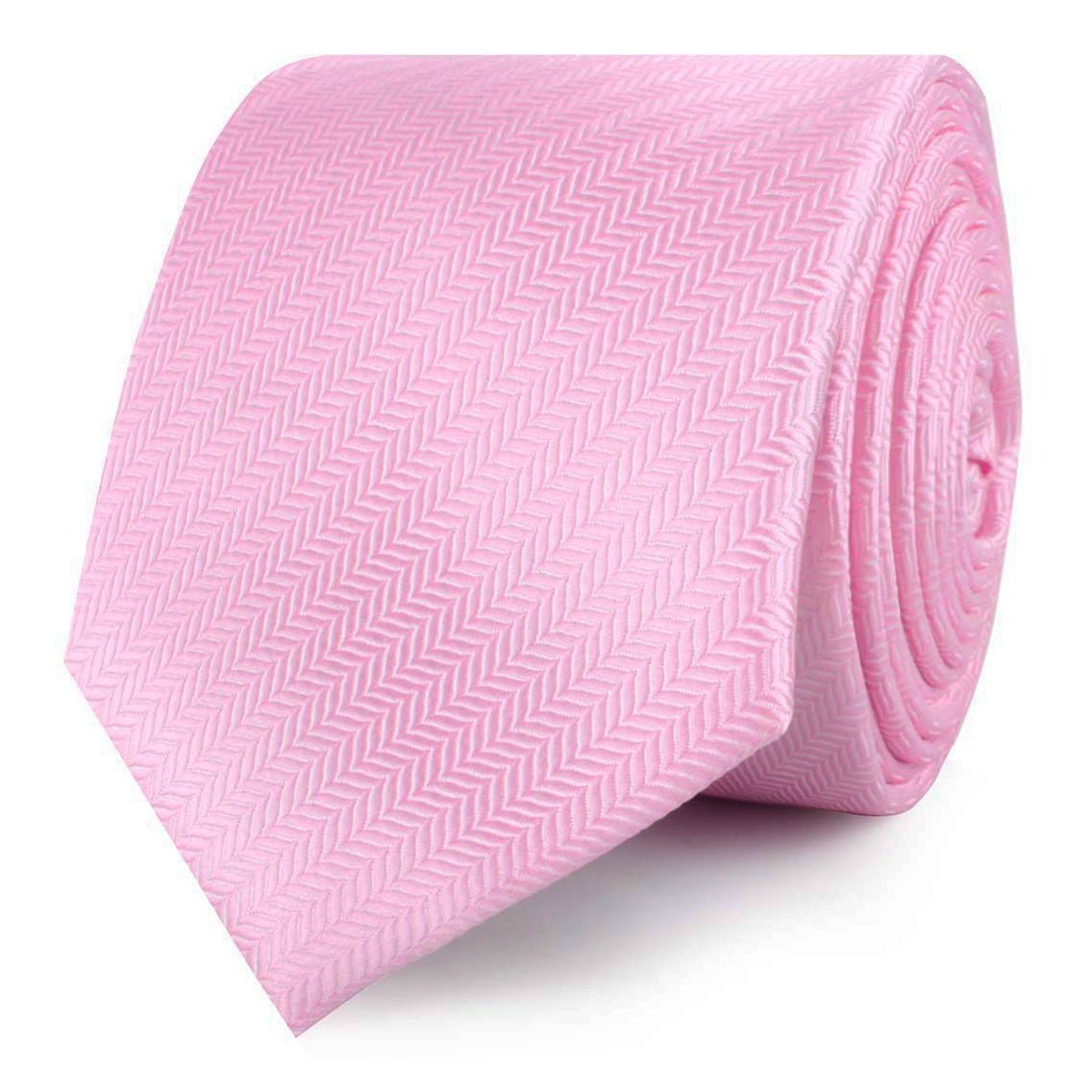 Tickled Pink Herringbone Chevron Skinny Tie