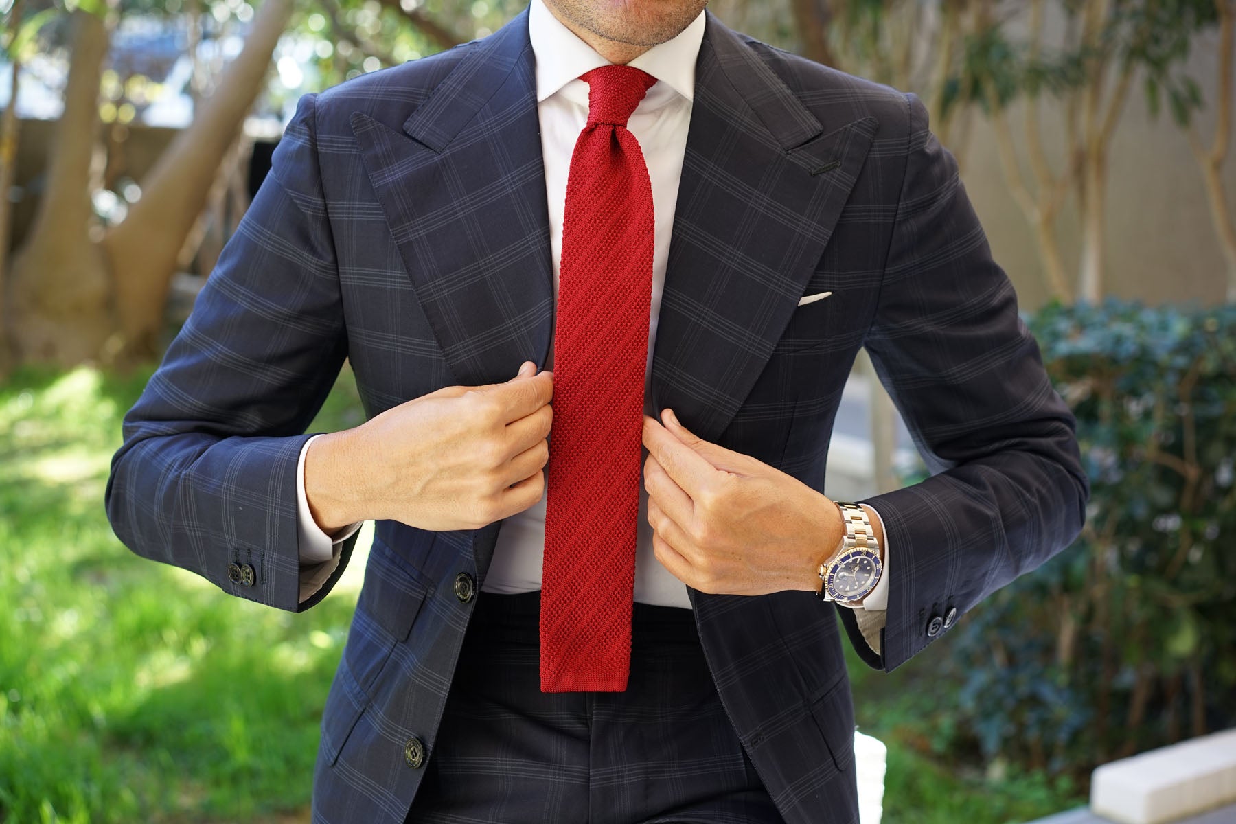 Bucco Carmine Maroon Knitted Tie