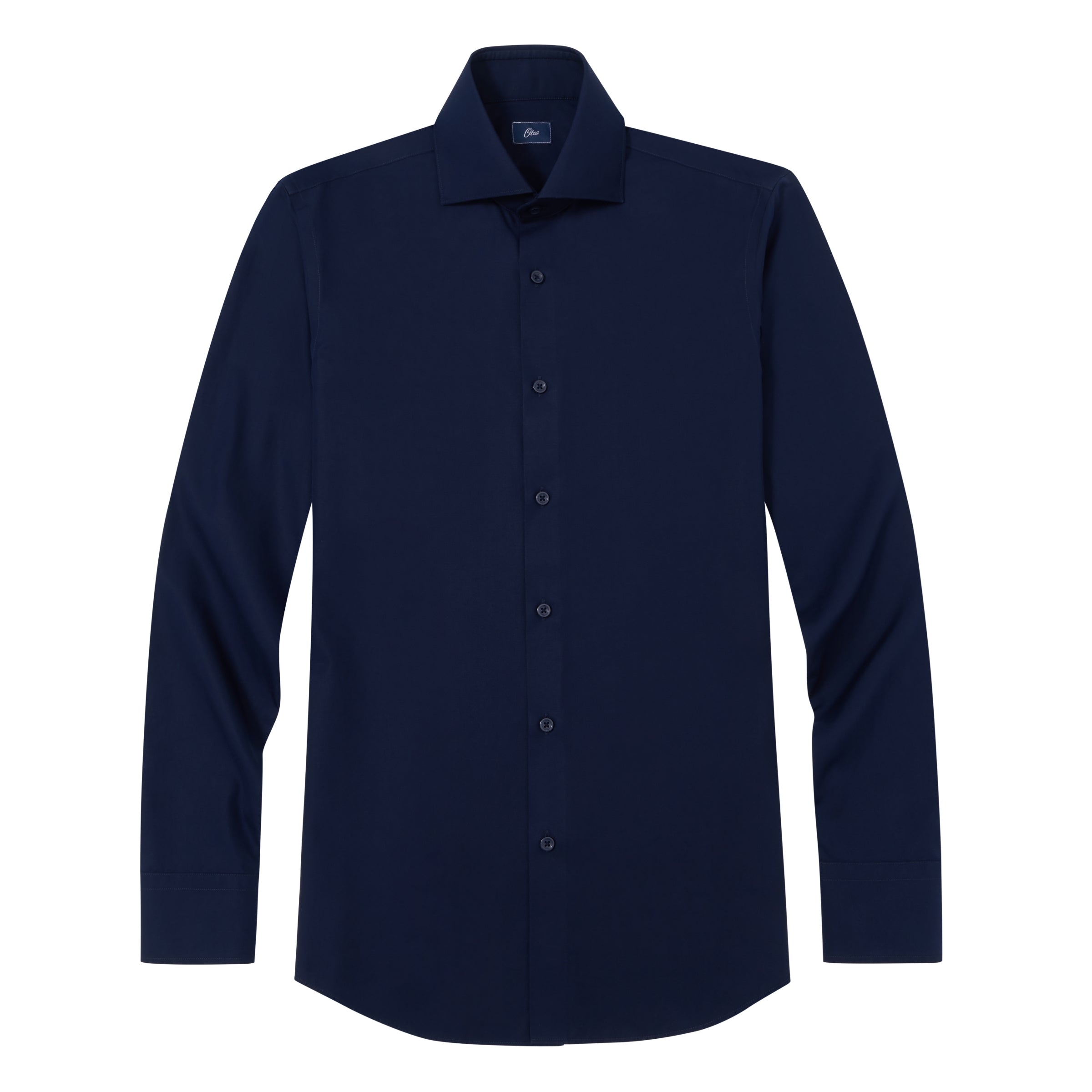 Newhouse Navy Poplin Non-Iron Shirt