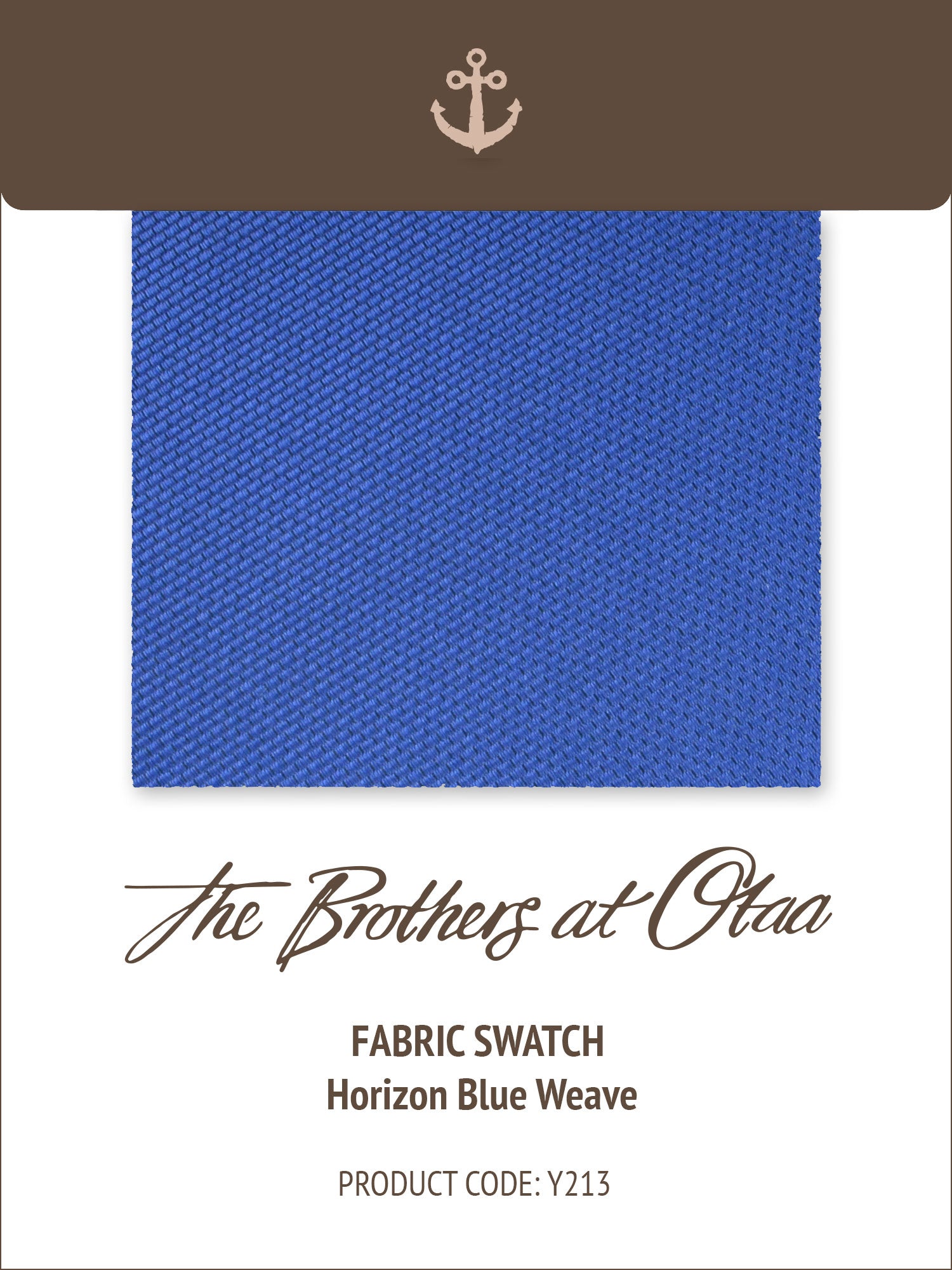 Fabric Swatch (Y213) - Horizon Blue Weave