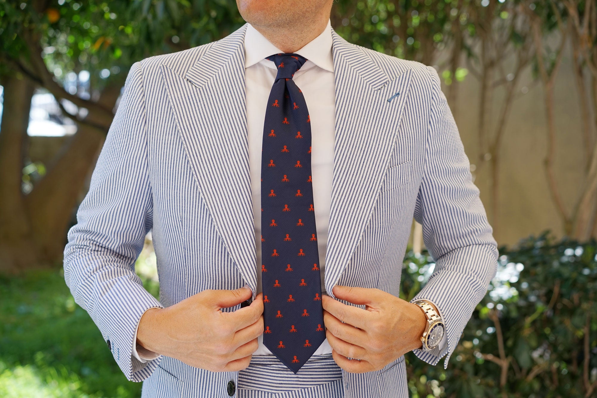 Caribbean Coral Octopus Tie