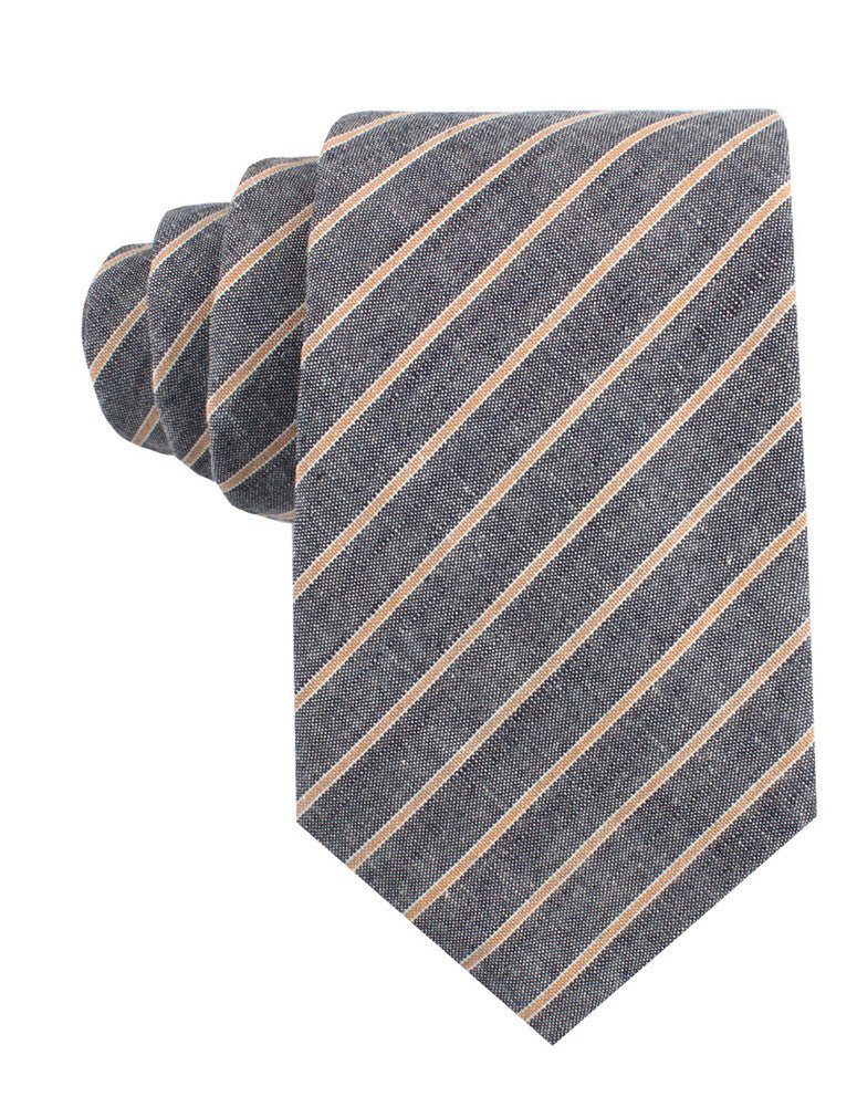 Mustard Pinstripe Tie