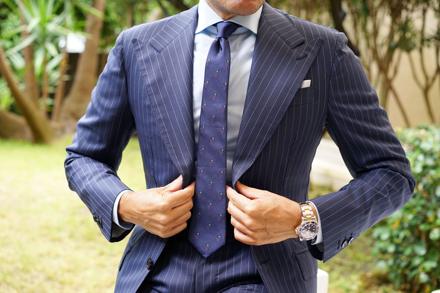 Purple Grapes Skinny Tie