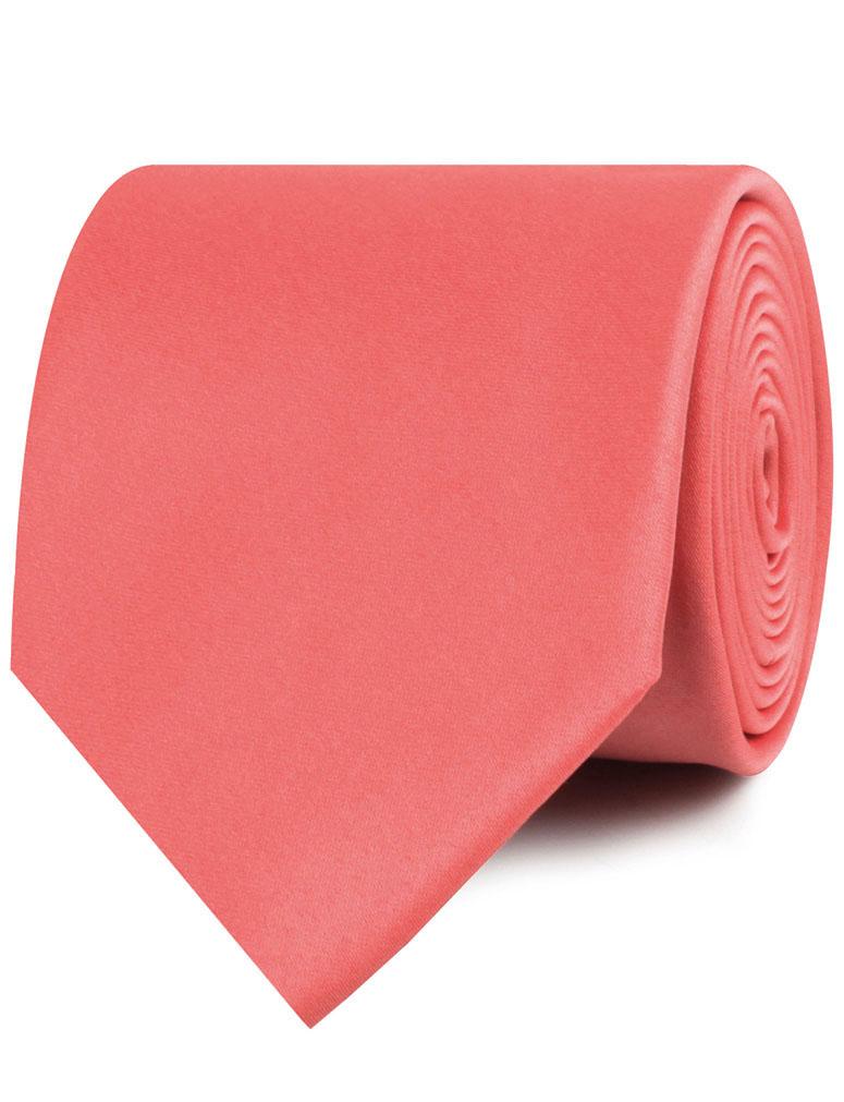 Coral Reef Satin Necktie