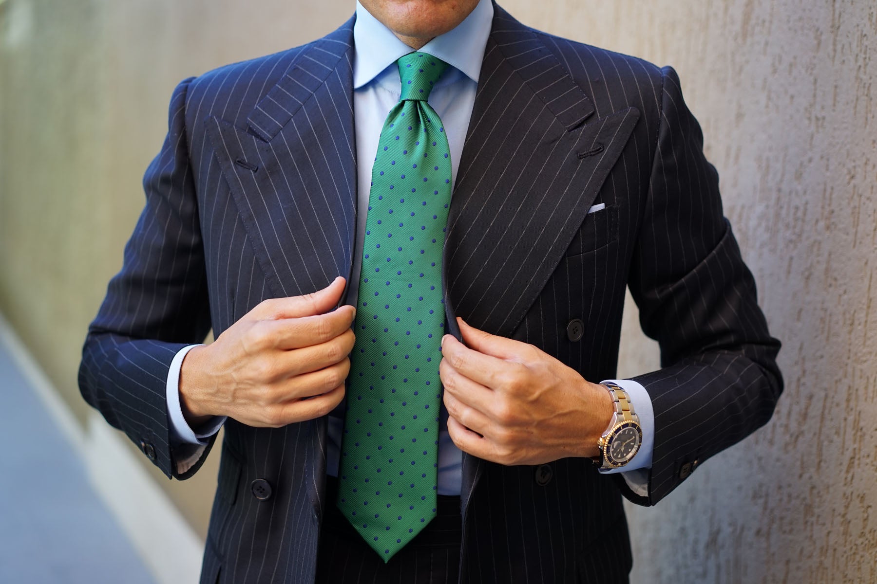 Forest Green Dark Polkadot Tie