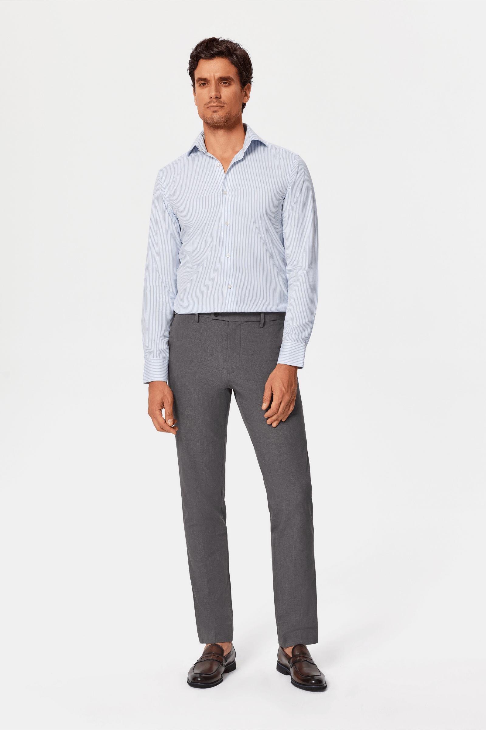 Bradford Blue Stripe Lucious Non-Iron Shirt