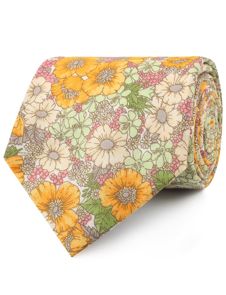 Jeju Island Floral Necktie