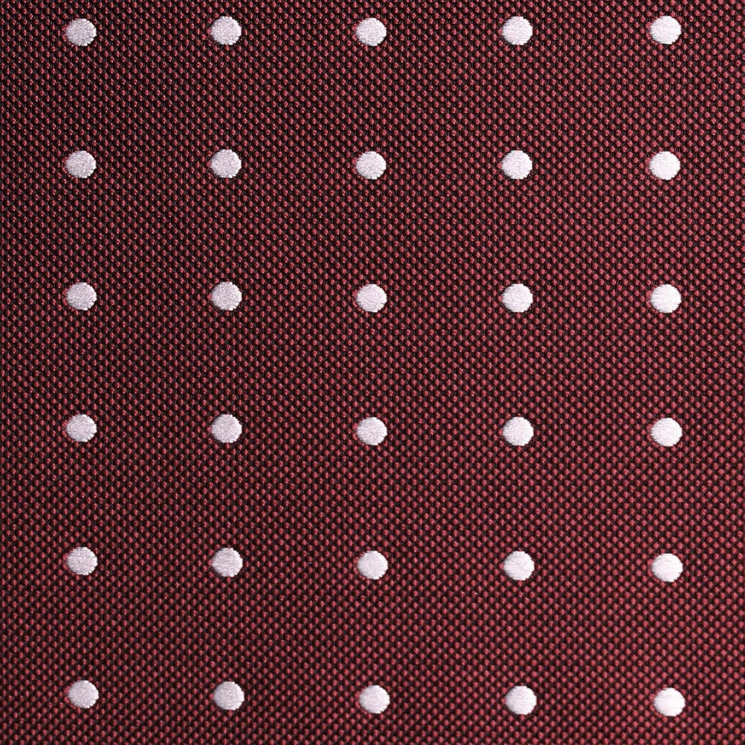 Mahogany Maroon with White Polka Dots Kids Bow Tie