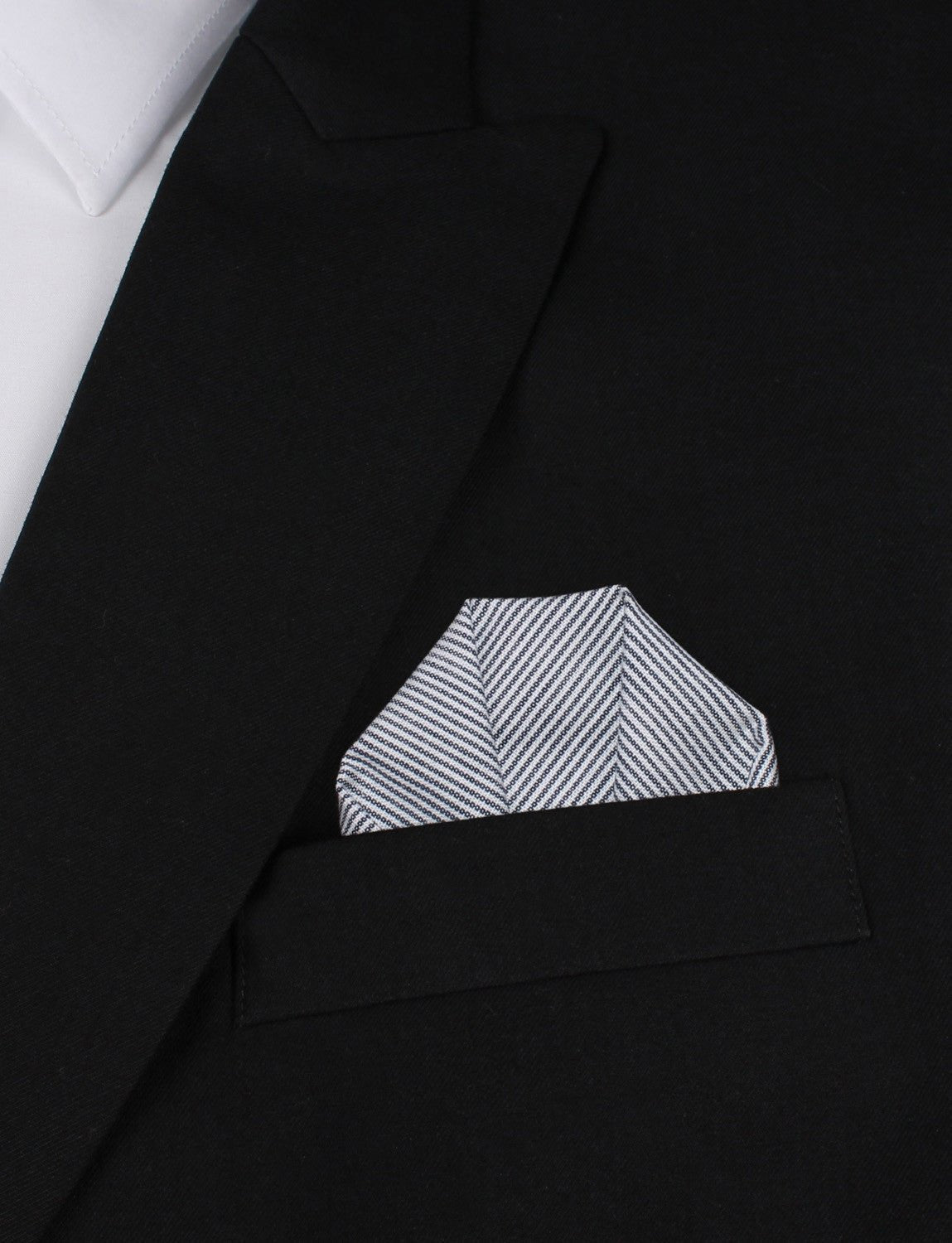 French Pinstripe Cotton Pocket Square