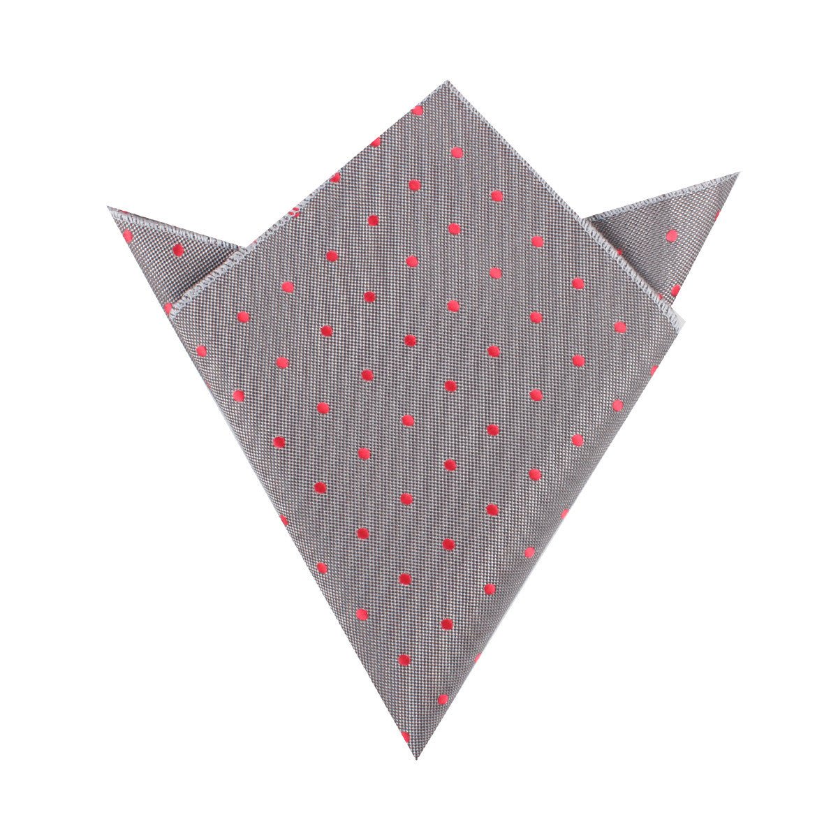 Grey with Hot Pink Polka Dots Pocket Square