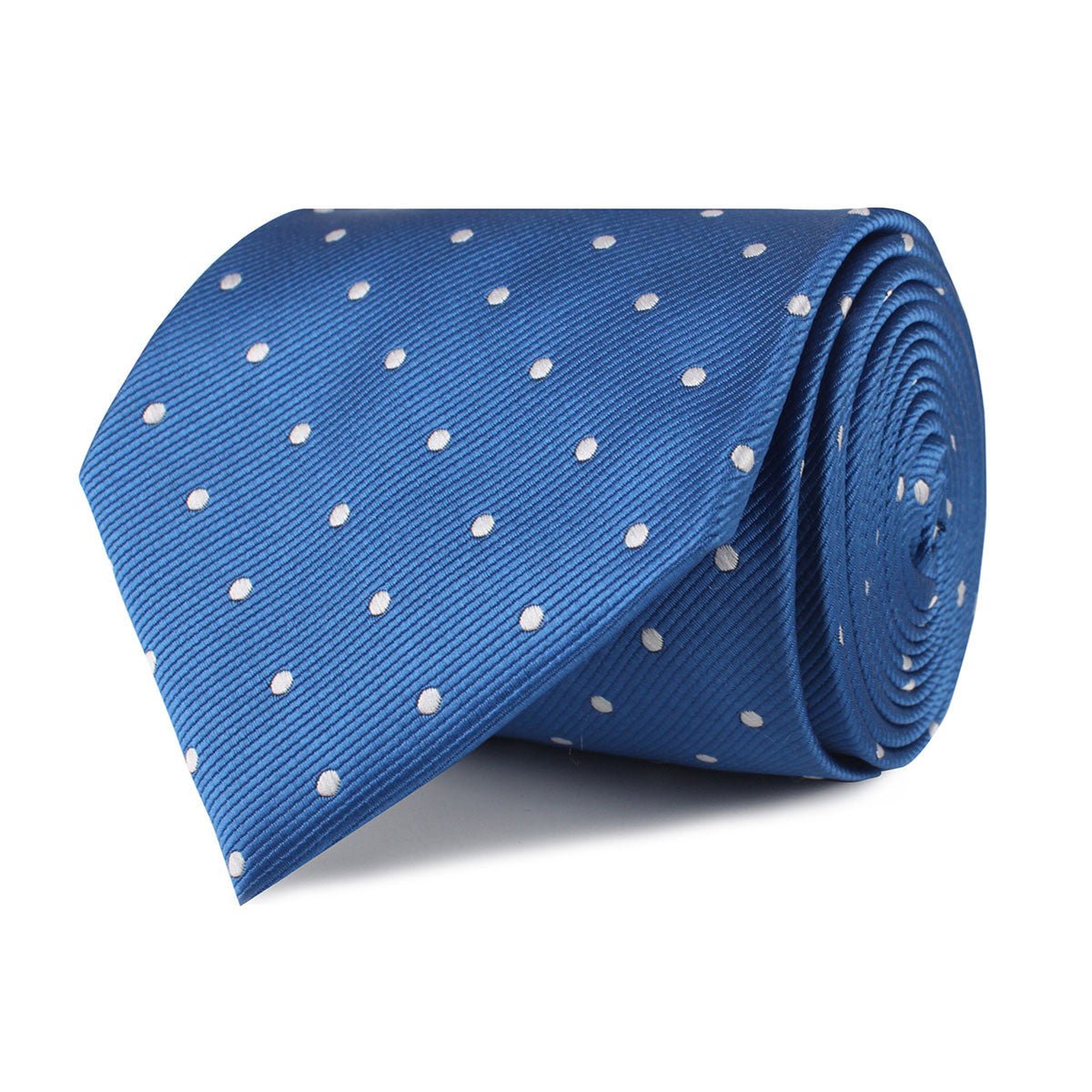 Royal Blue with White Polka Dots Necktie