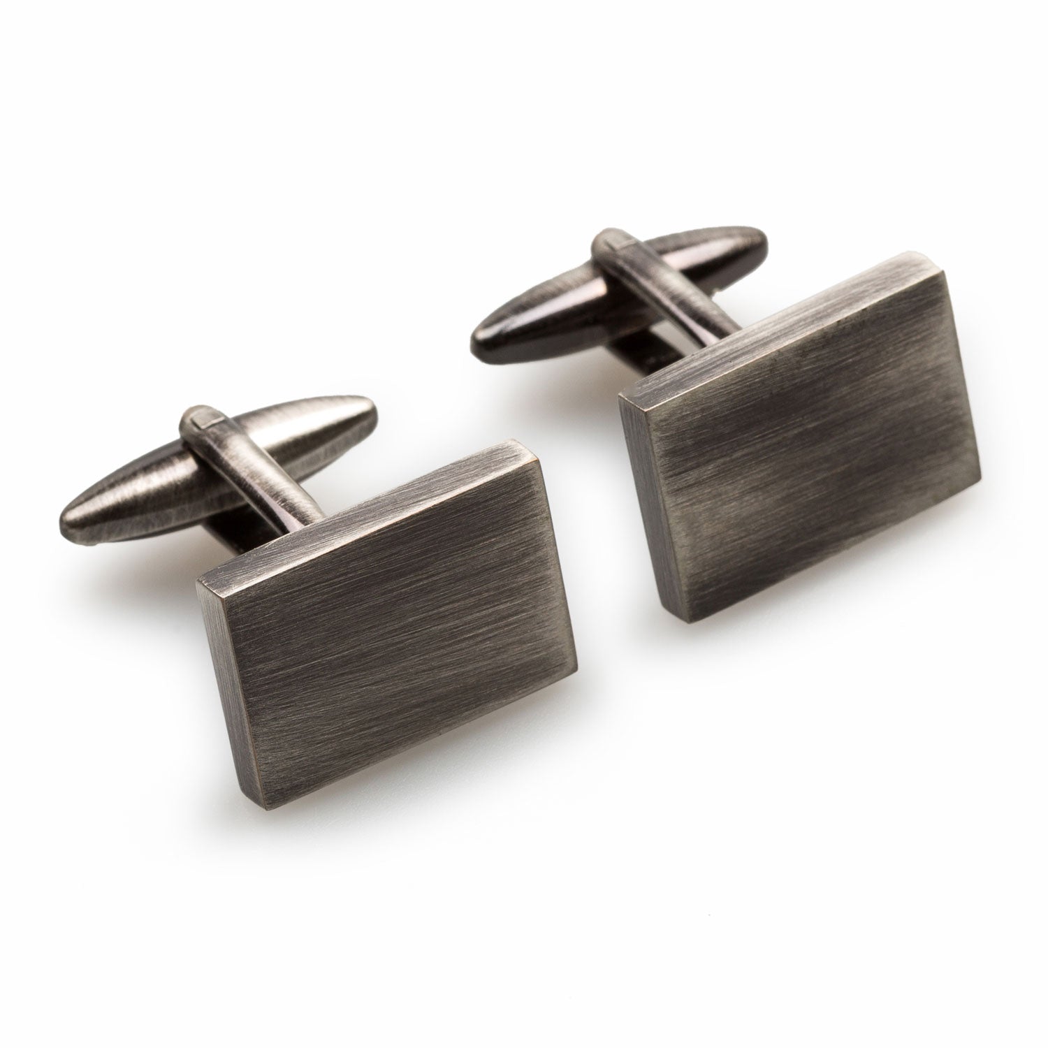 Classic Antique Silver Rectangle Cufflinks