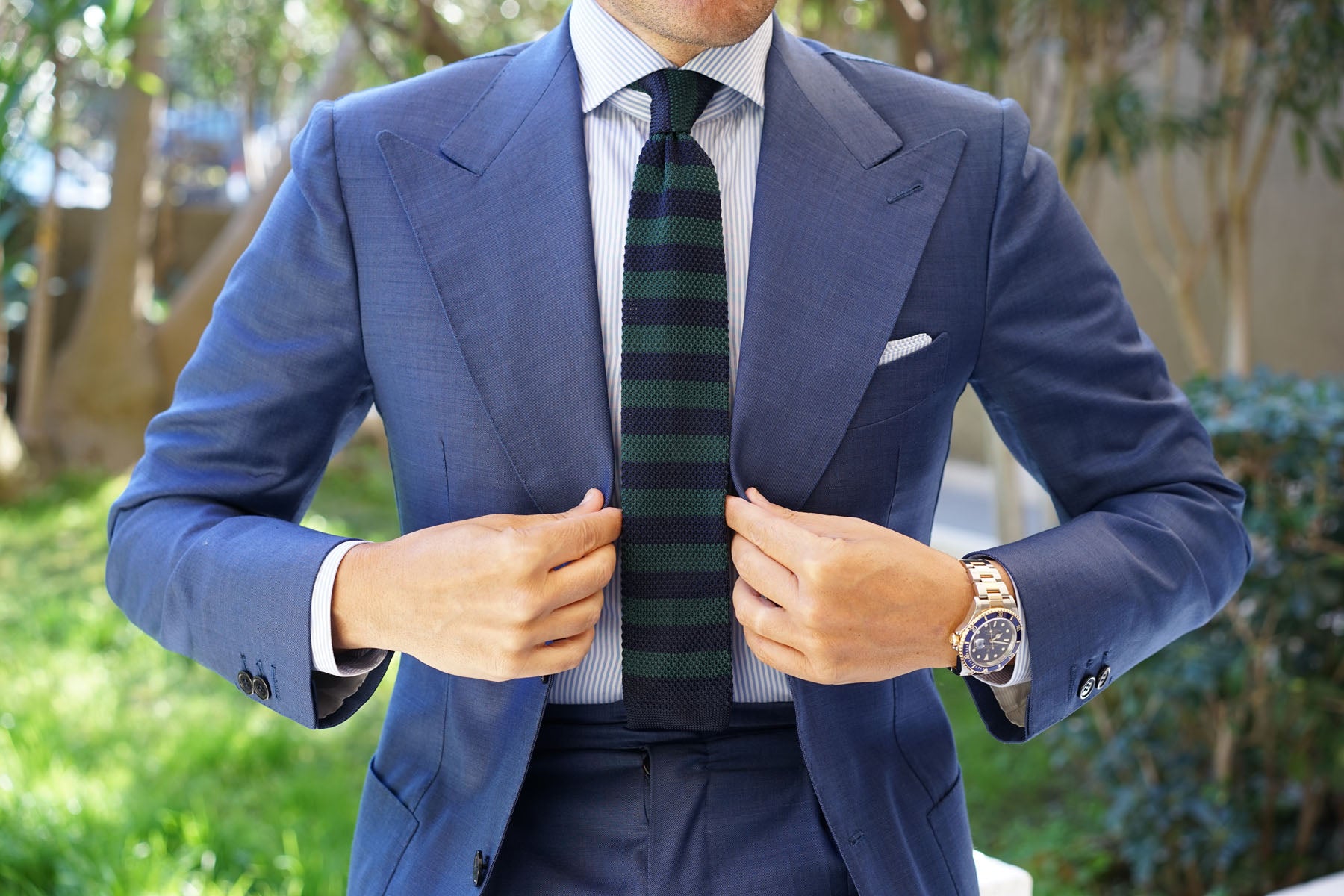 Prince of Darkness Green Knitted Tie