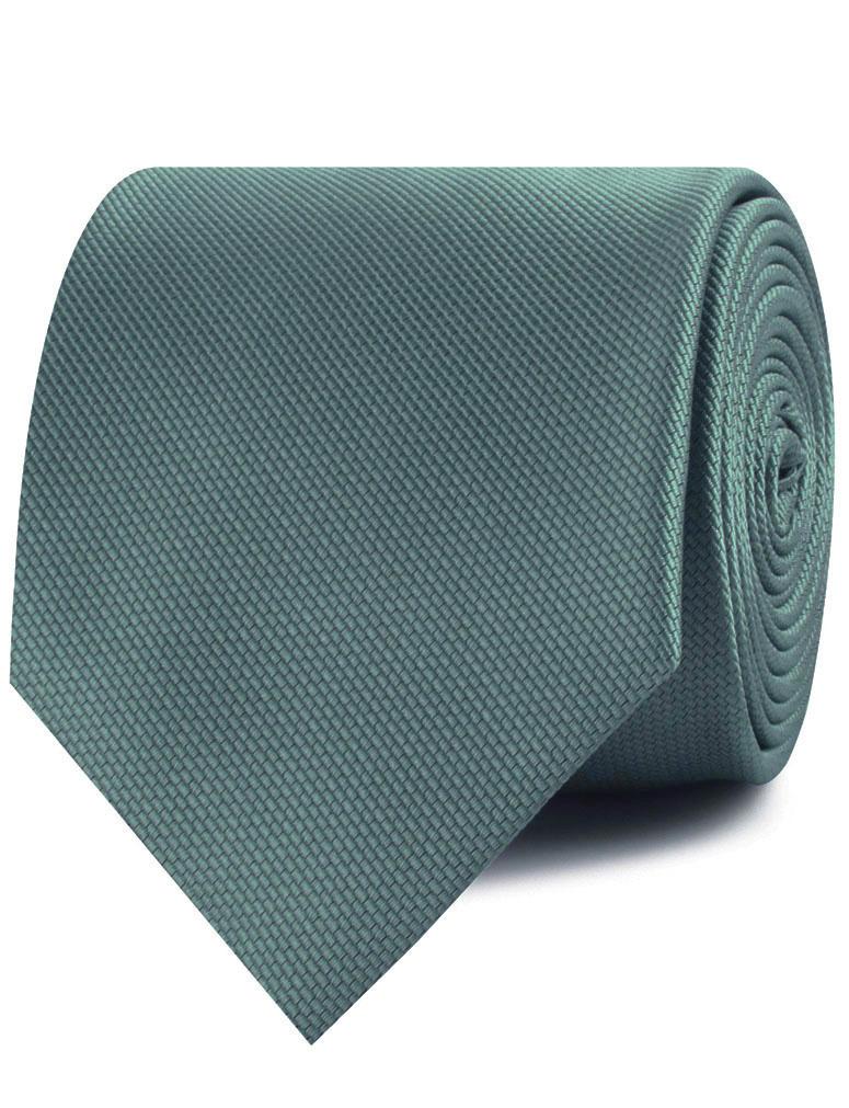 Dusty Teal Blue Weave Necktie