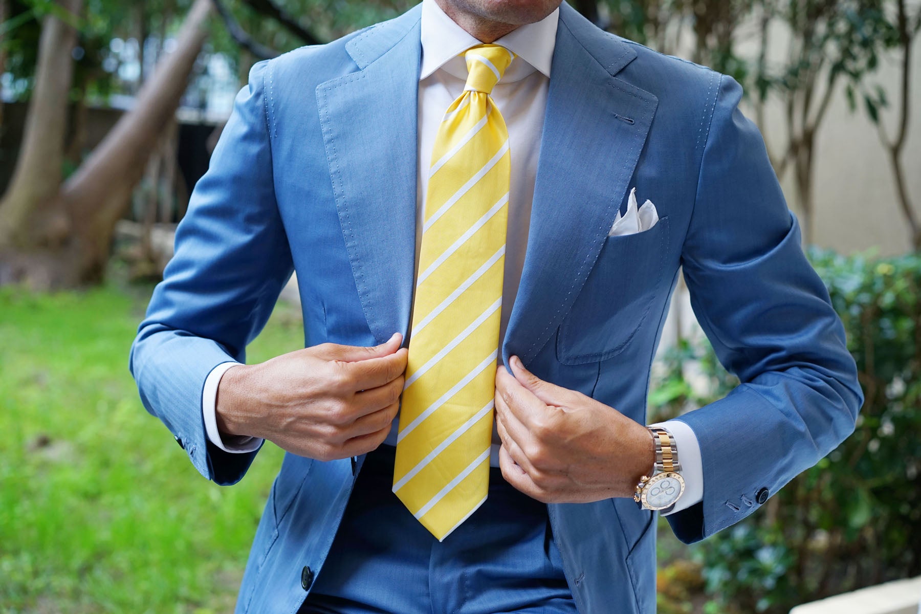 Yellow Striped Necktie