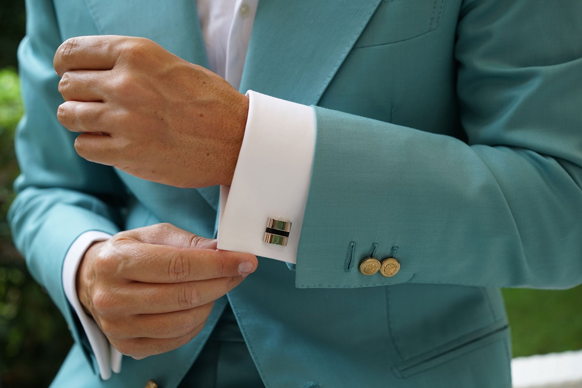 Silver Cyclops Cufflinks