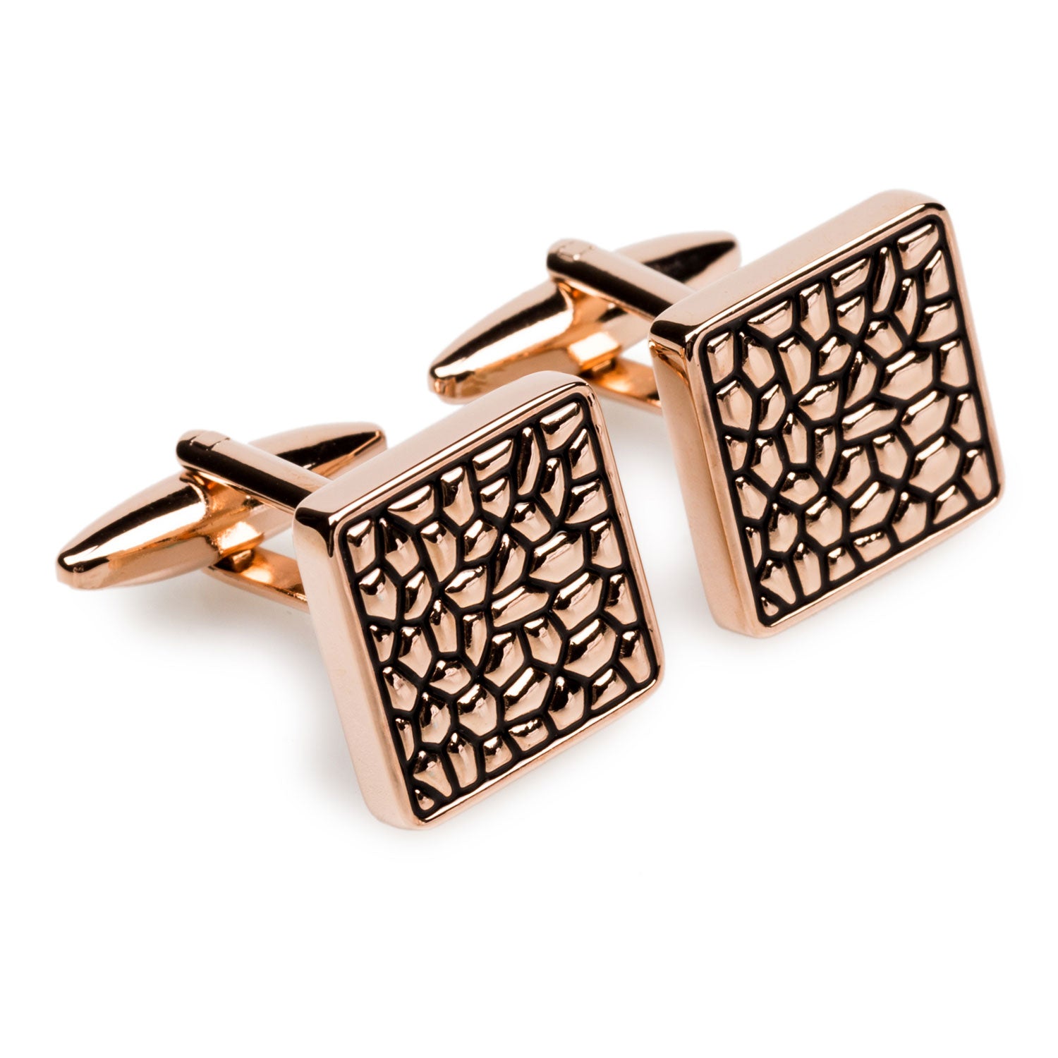 Rose Gold Pebble Cufflinks