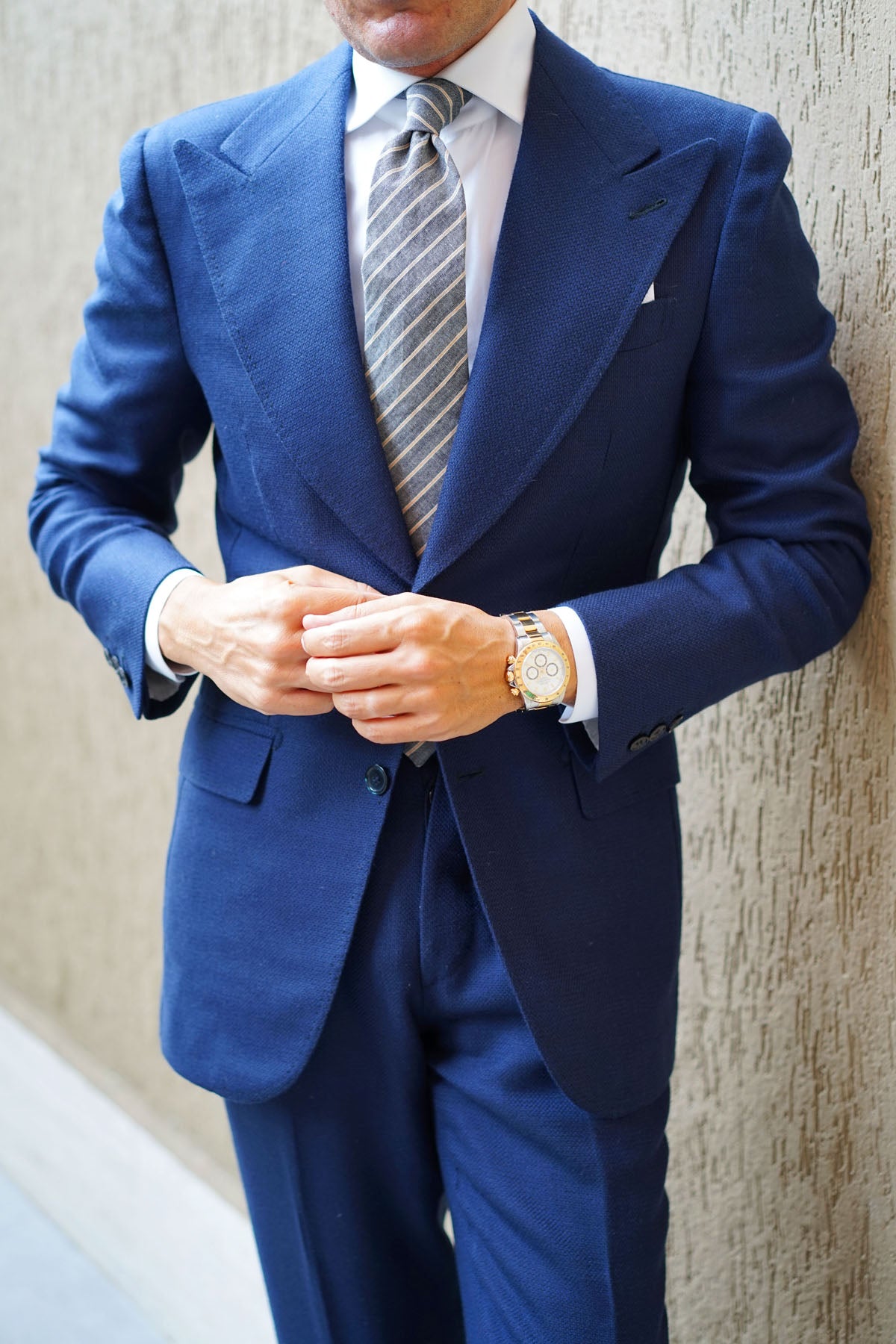 Mustard Pinstripe Tie