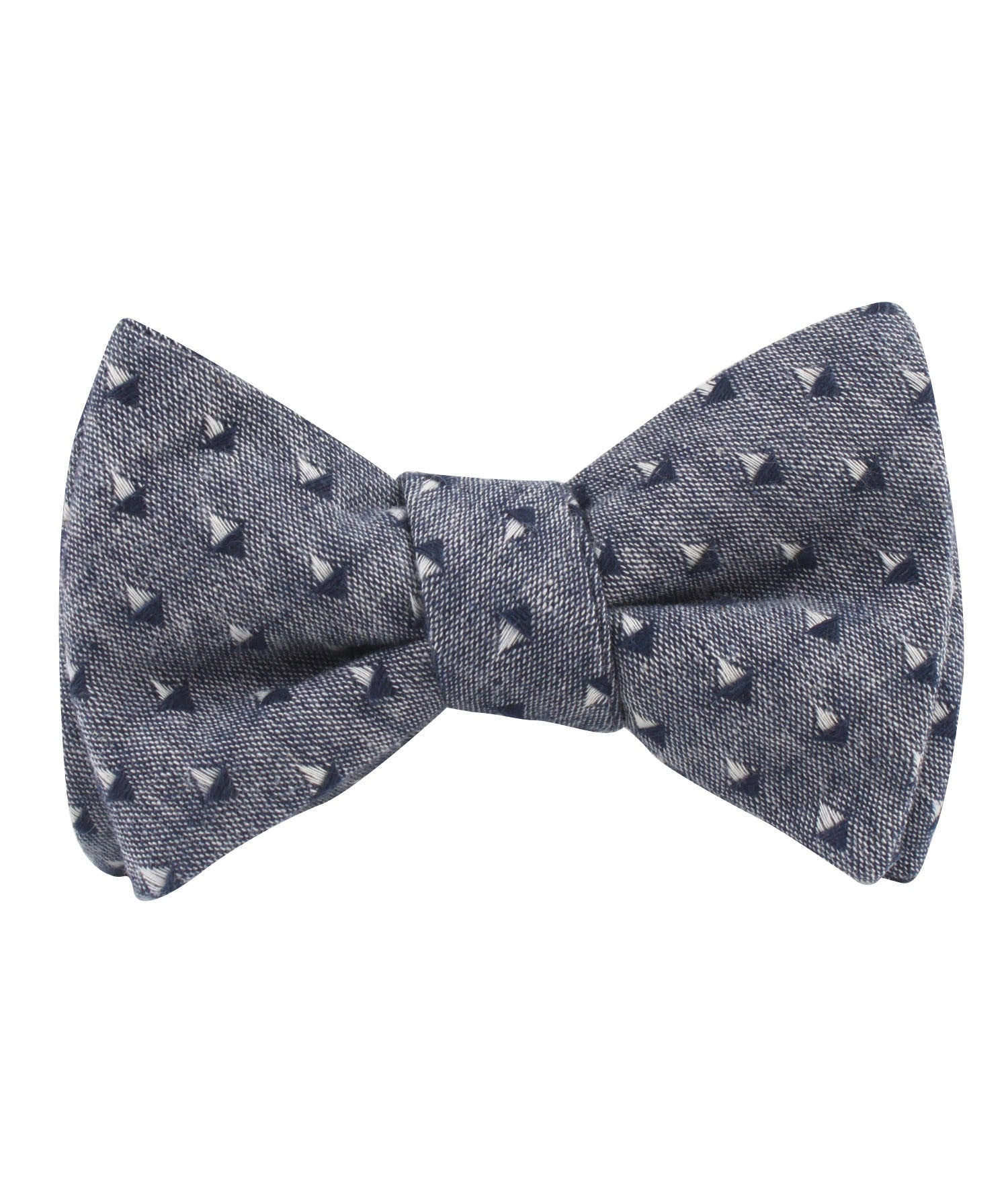 Inception Navy Linen Self Bow Tie