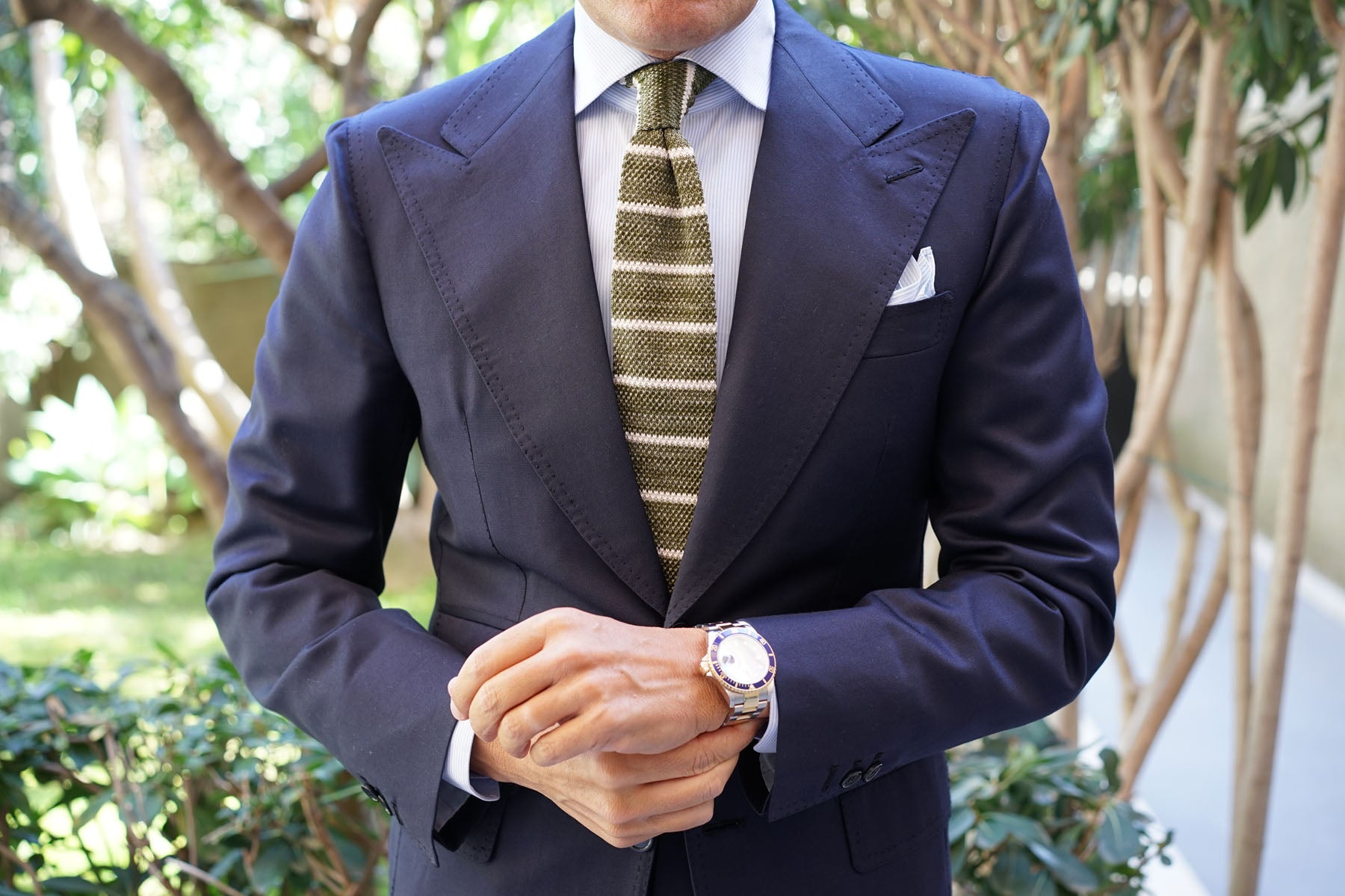 Clooney Striped Knitted Tie