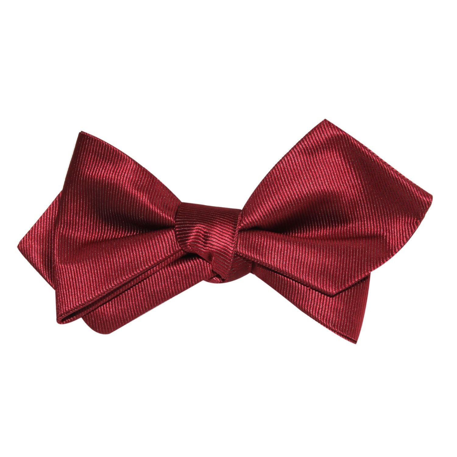 Dark Maroon Self Tie Diamond Tip Bow Tie