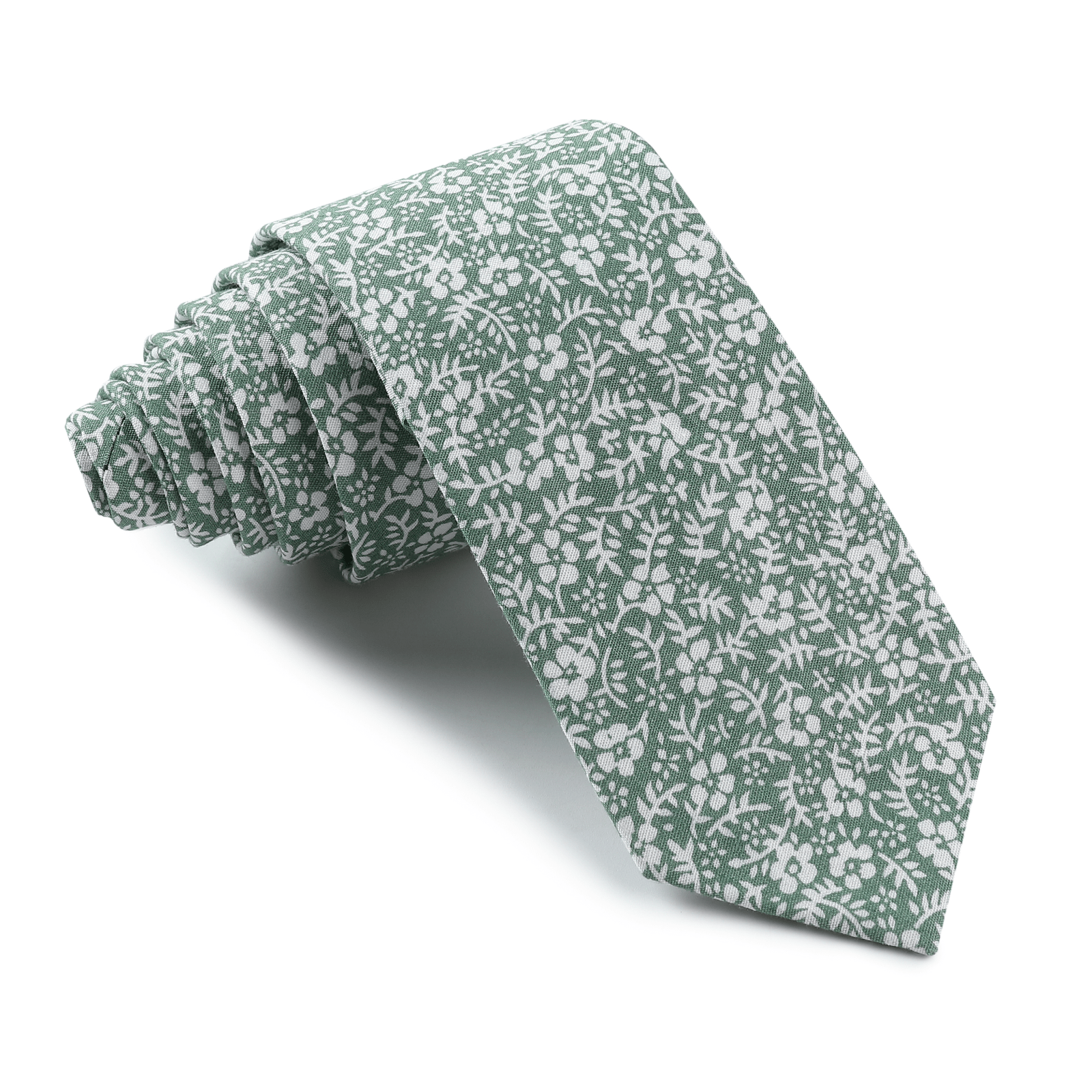 English Ivy Floral Skinny Tie