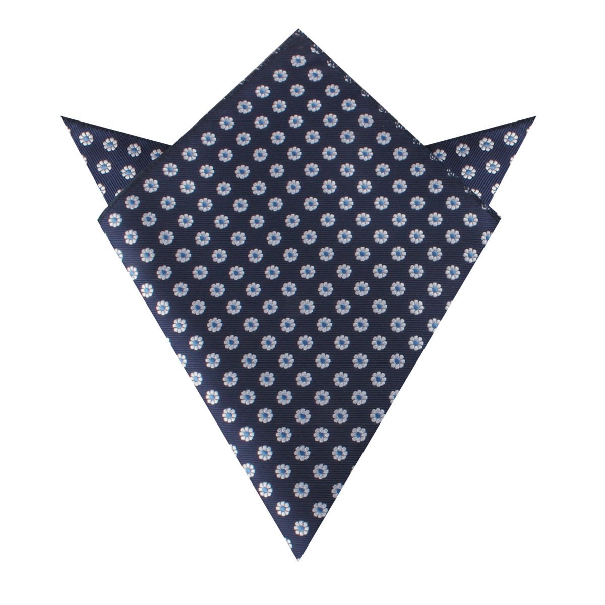 Fiori Blu Floral Pocket Square