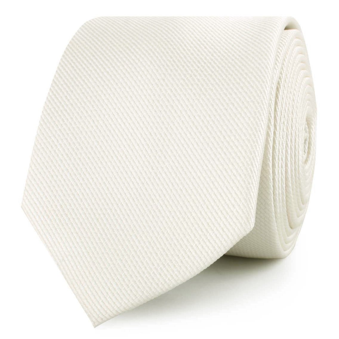 Ivory Weave Skinny Tie