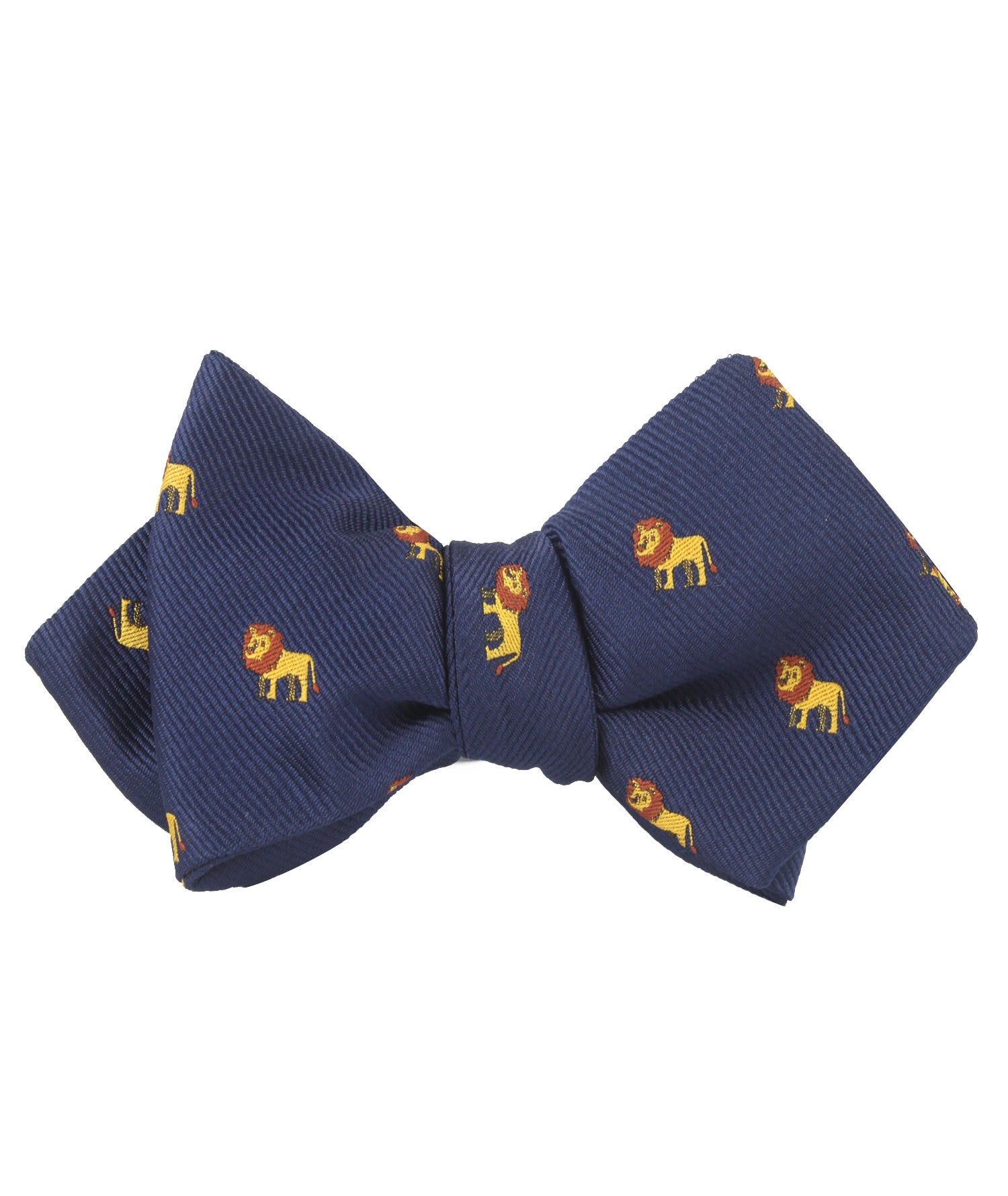 African Lion Diamond Self Bow Tie