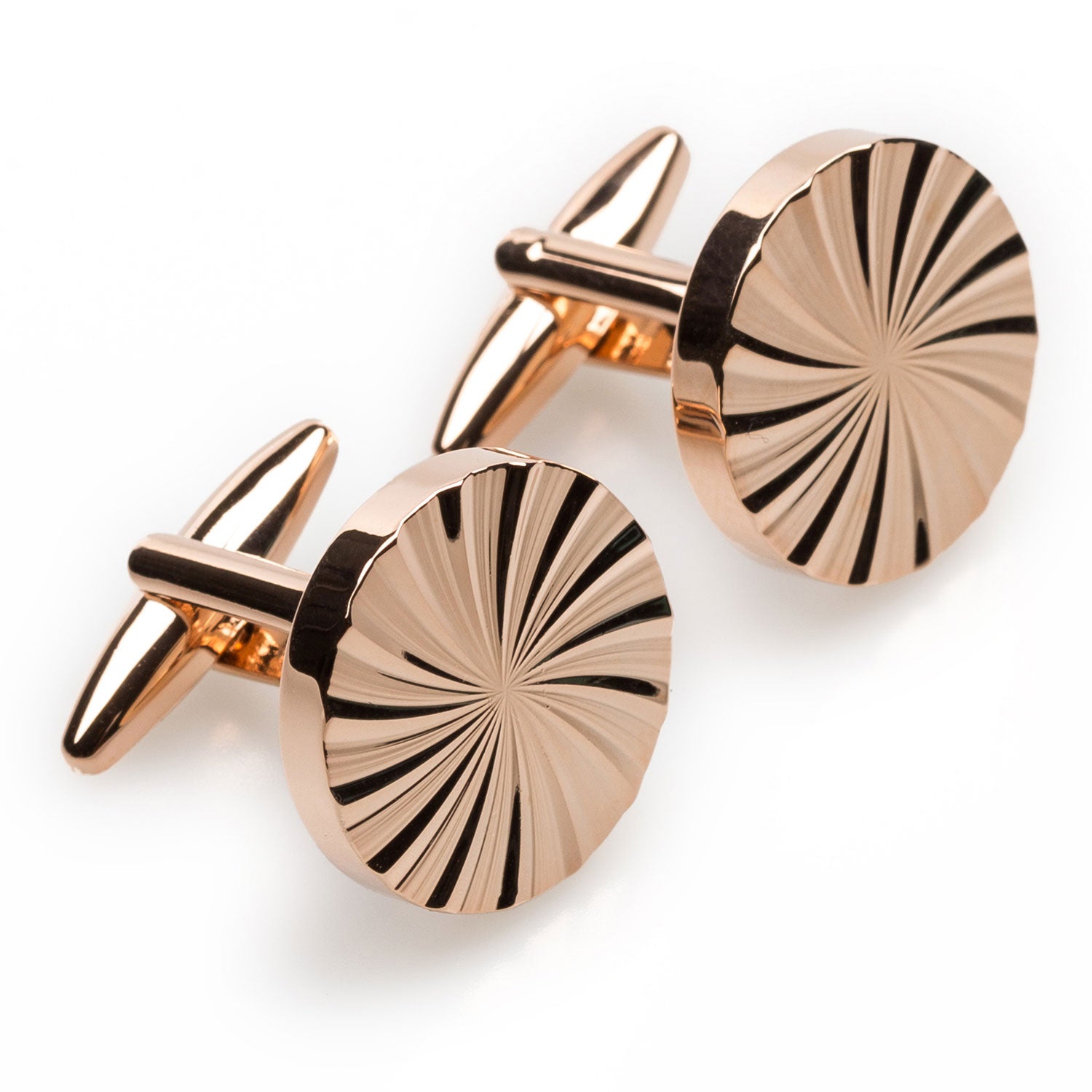 Rose Gold Circle Cufflinks