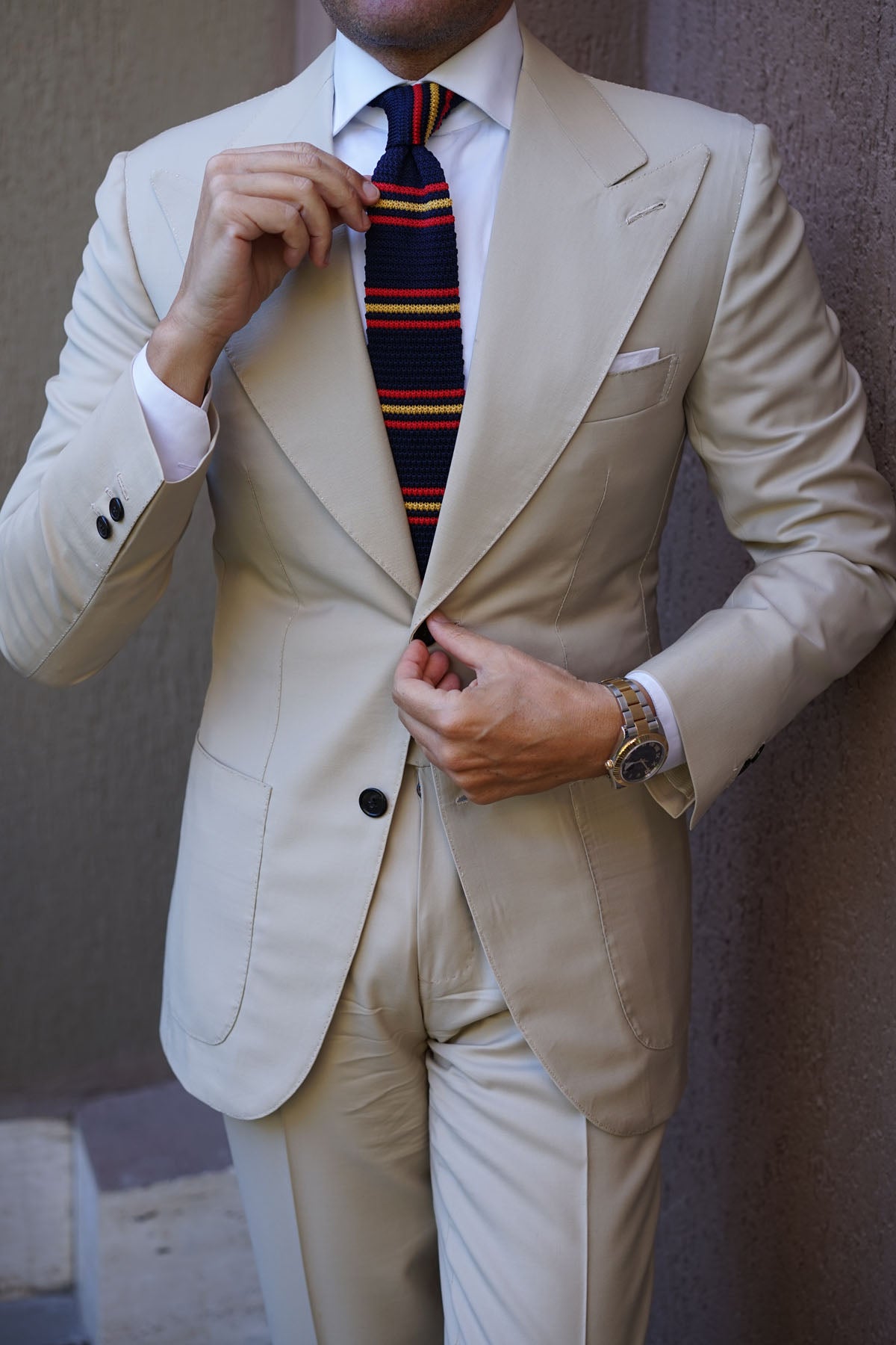 Moroccan Striped Knitted Tie