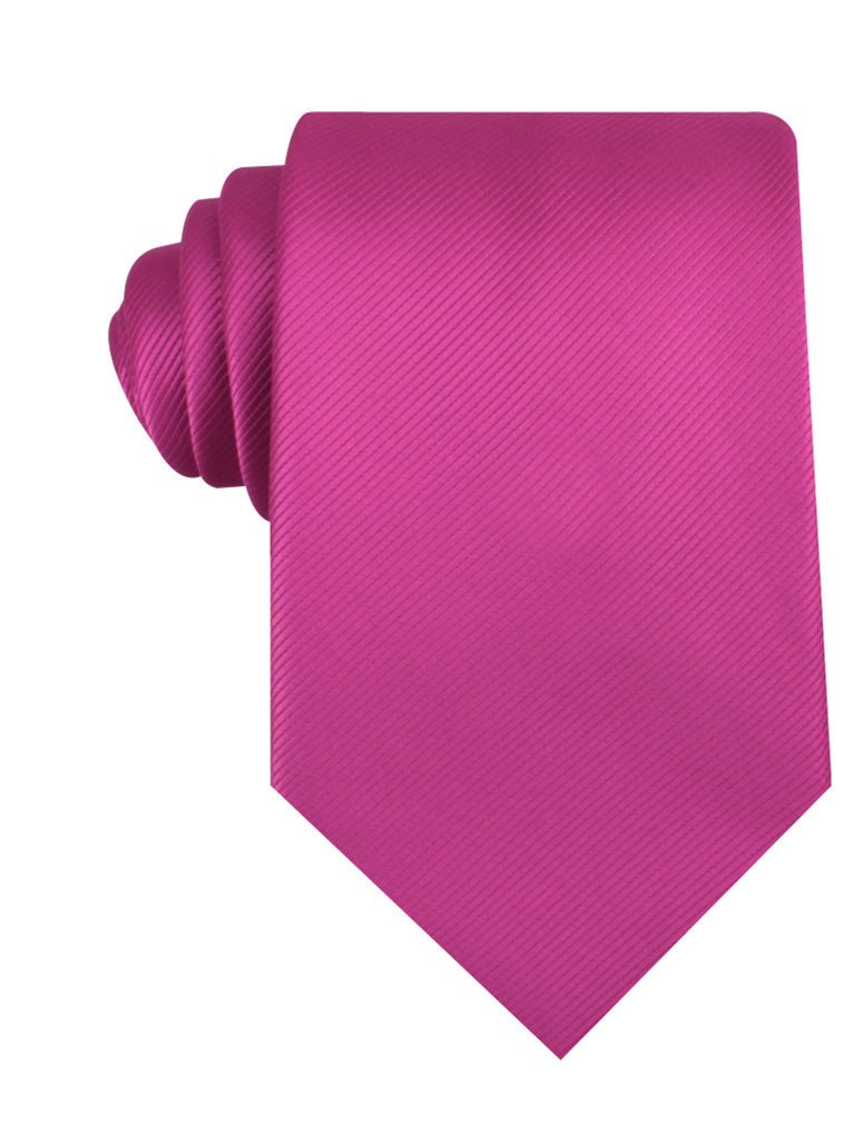 Fuchsia Pink Twill Necktie