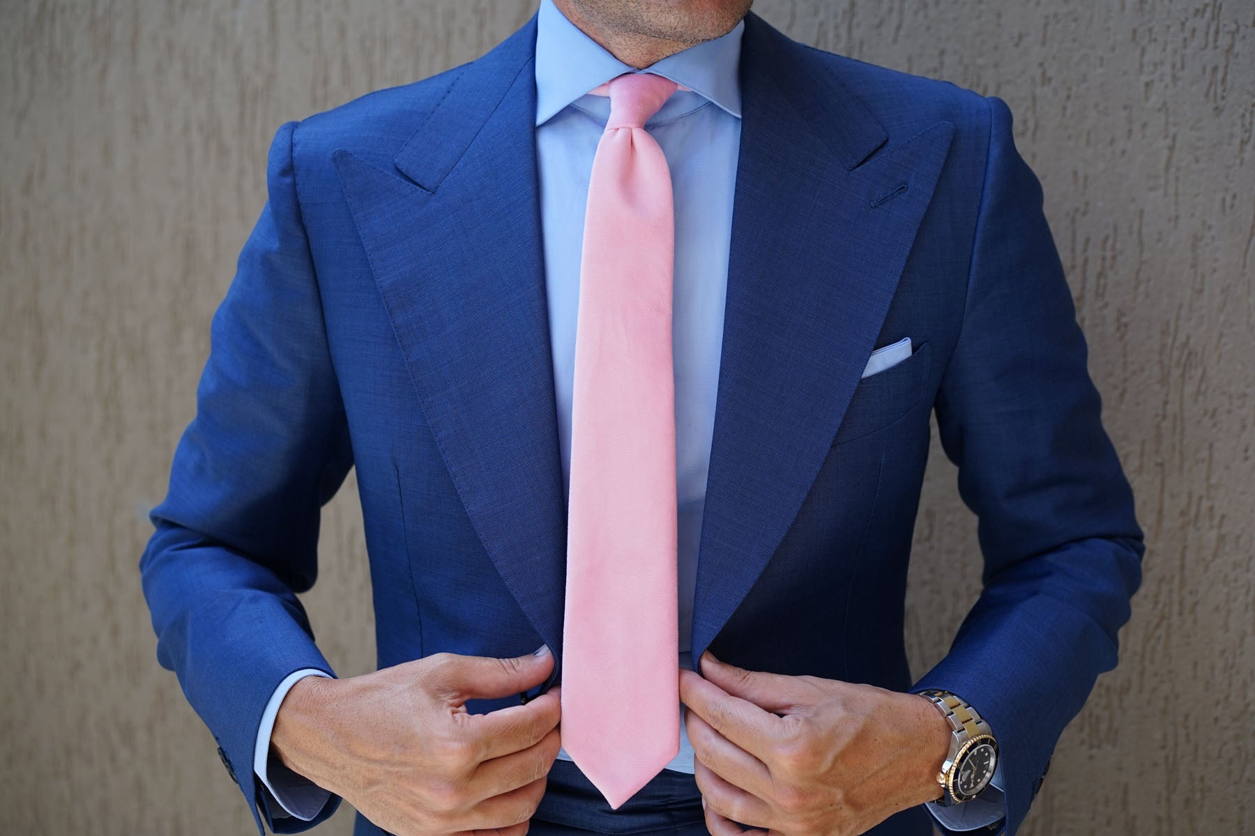 Pink Velvet Skinny Tie