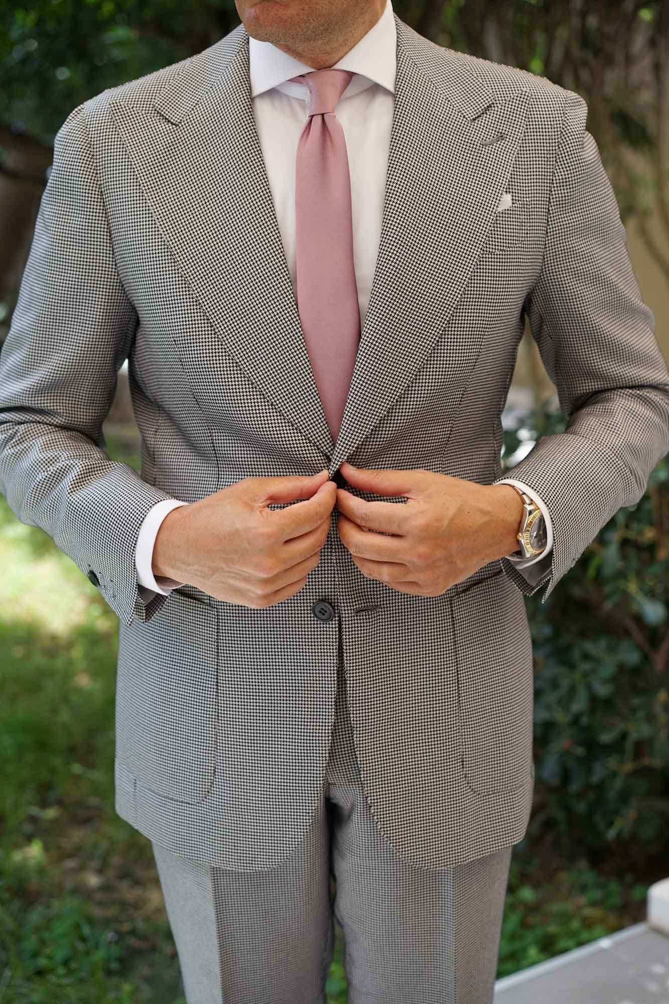 Dusty Rose Twill Skinny Tie