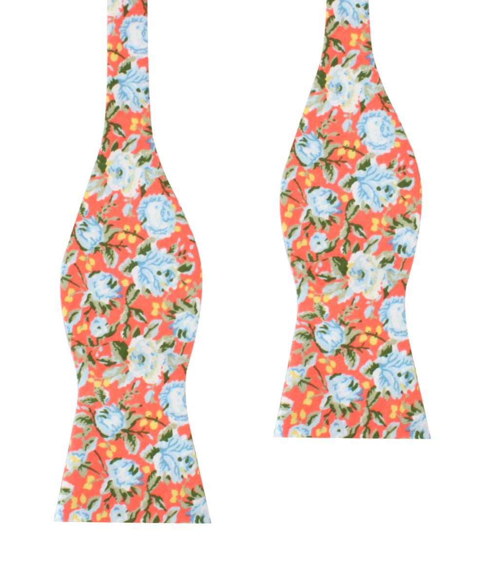 Cayman Island Floral Self Bow Tie