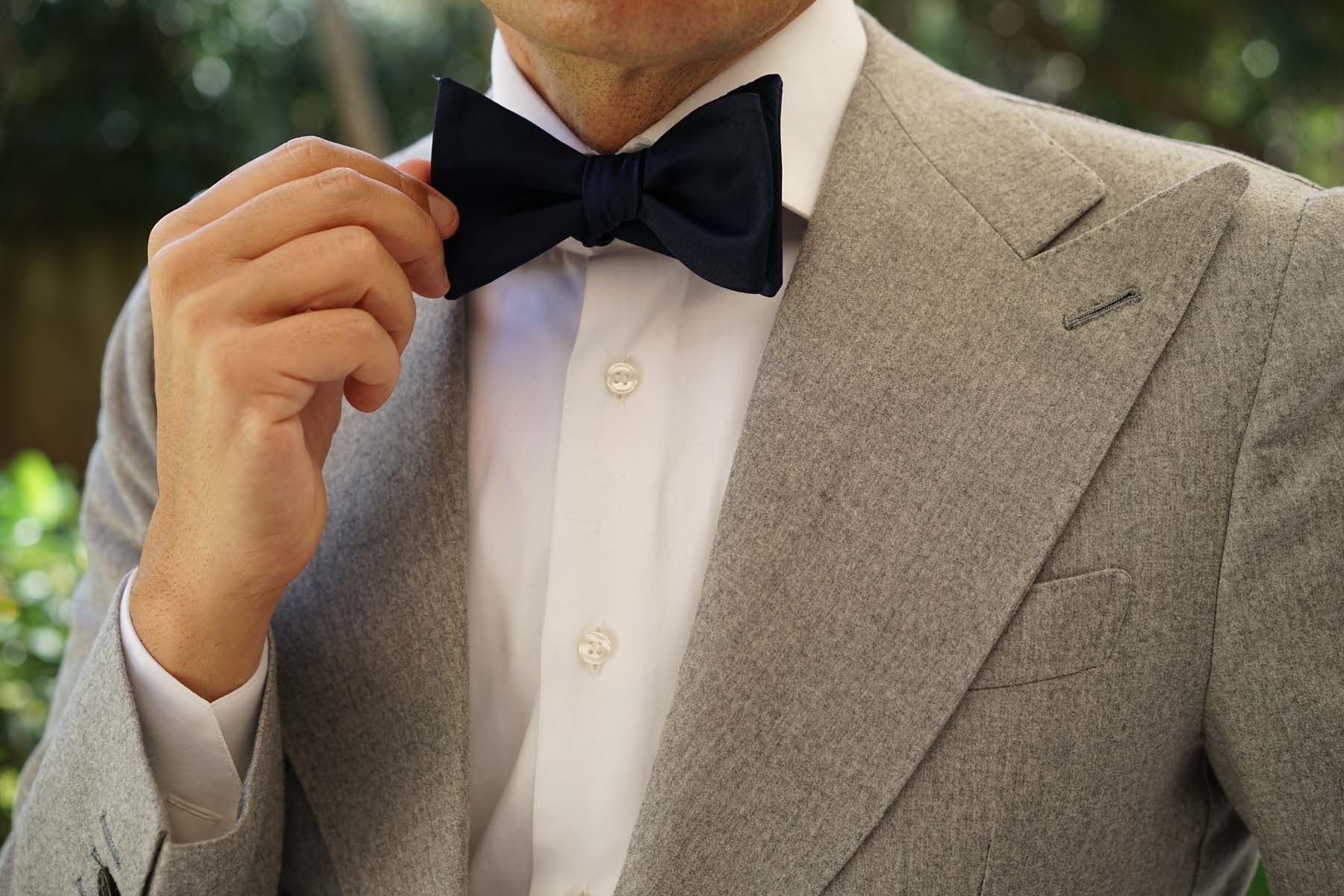 Navy Blue - Bow Tie (Untied)