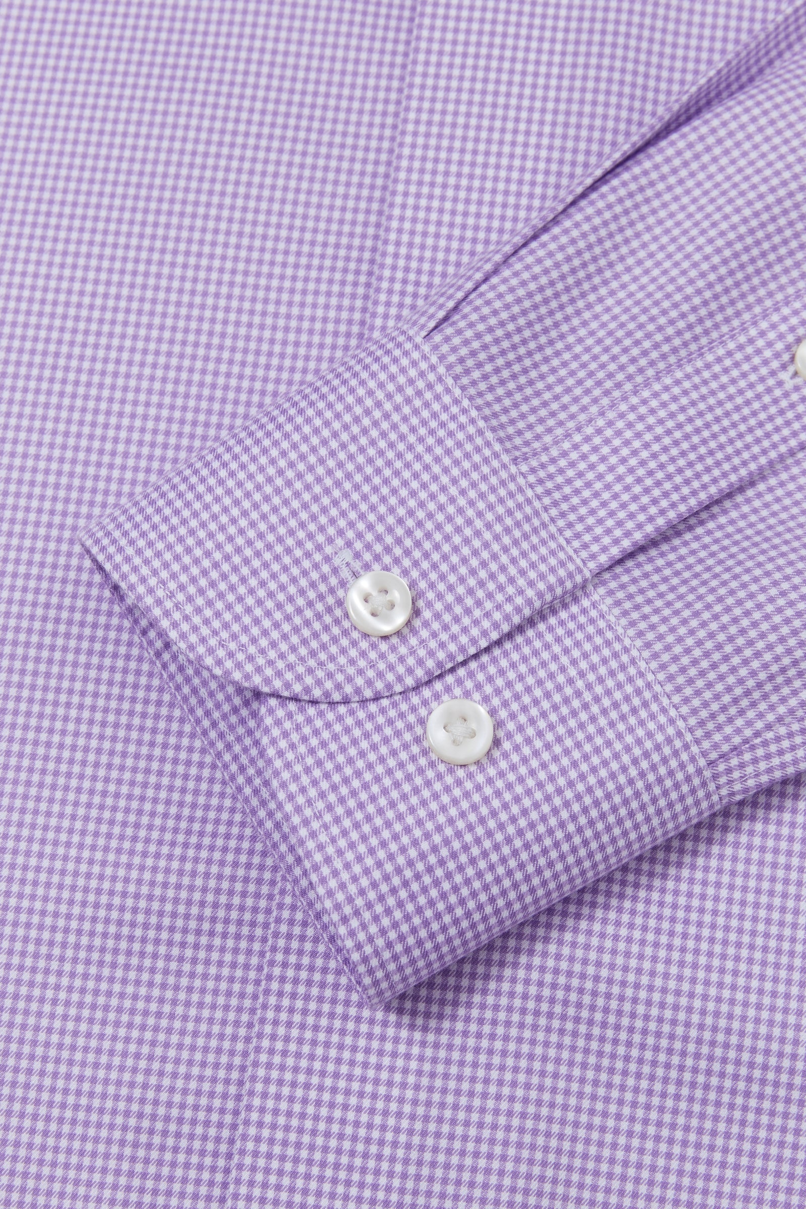 Perry Purple Gingham Twill Non-Iron Shirt