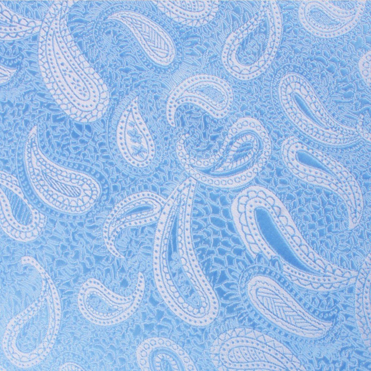 Baby Blue Teardrop Paisley Pocket Square