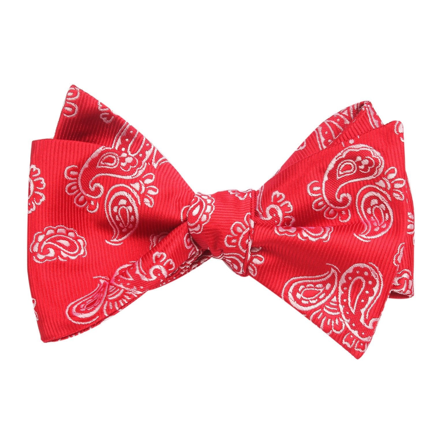 Paisley Red Self Tie Bow Tie