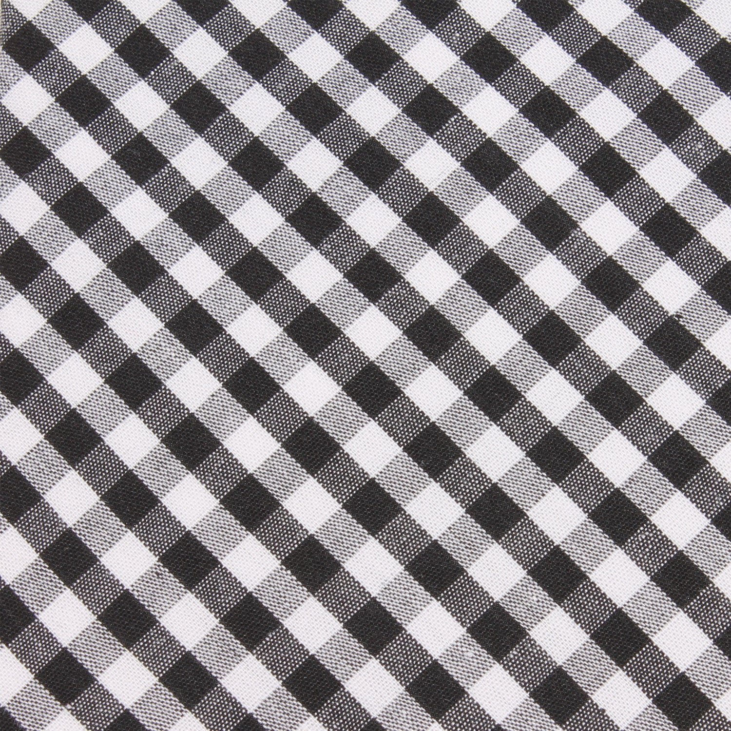 Black and White Gingham Cotton Skinny Tie