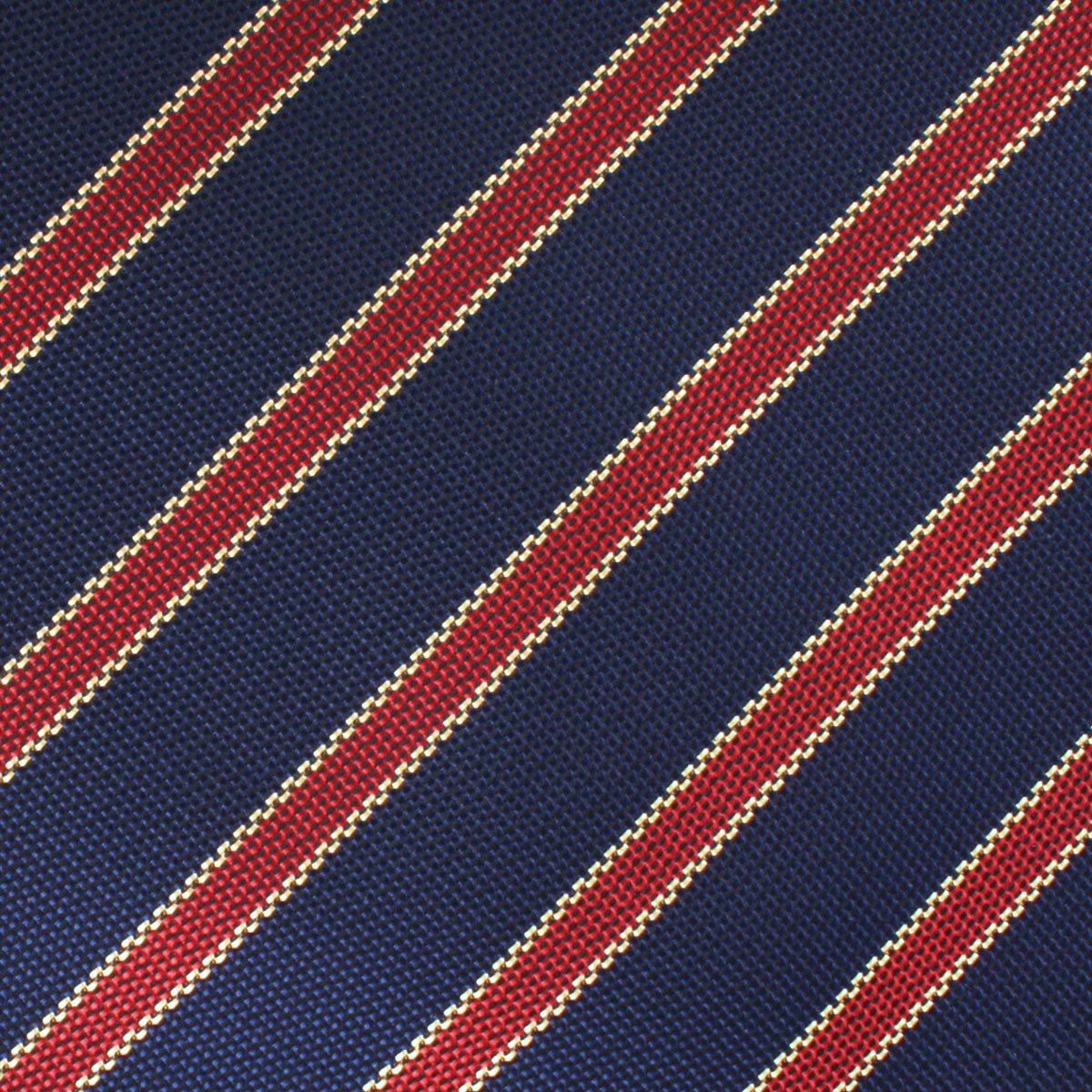 Fabric Swatch (Y078) - Cambridge Navy Blue with Royal Red Stripes